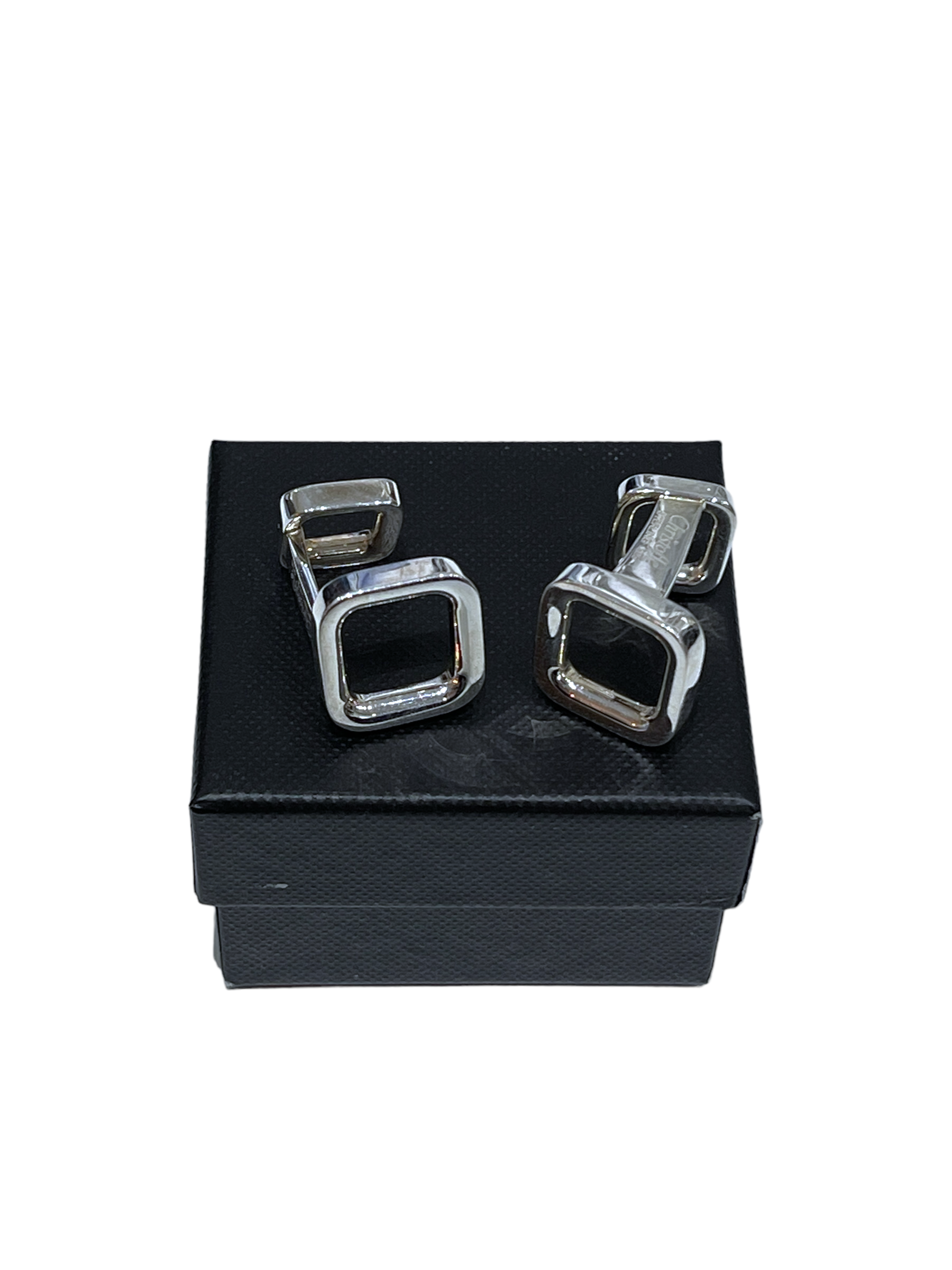 Christofle Sterling Silver Square Cufflinks — Genuine Design luxury consignment Calgary, Alberta, Canada New and pre-owned clothing, shoes, accessories.