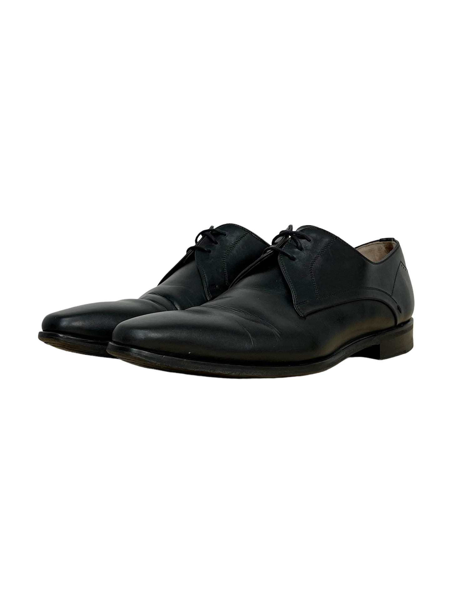 Magnanni Black Leather Derby Dress Shoes - Genuine Design Luxury Consignment for Men. New & Pre-Owned Clothing, Shoes, & Accessories. Calgary, Canada