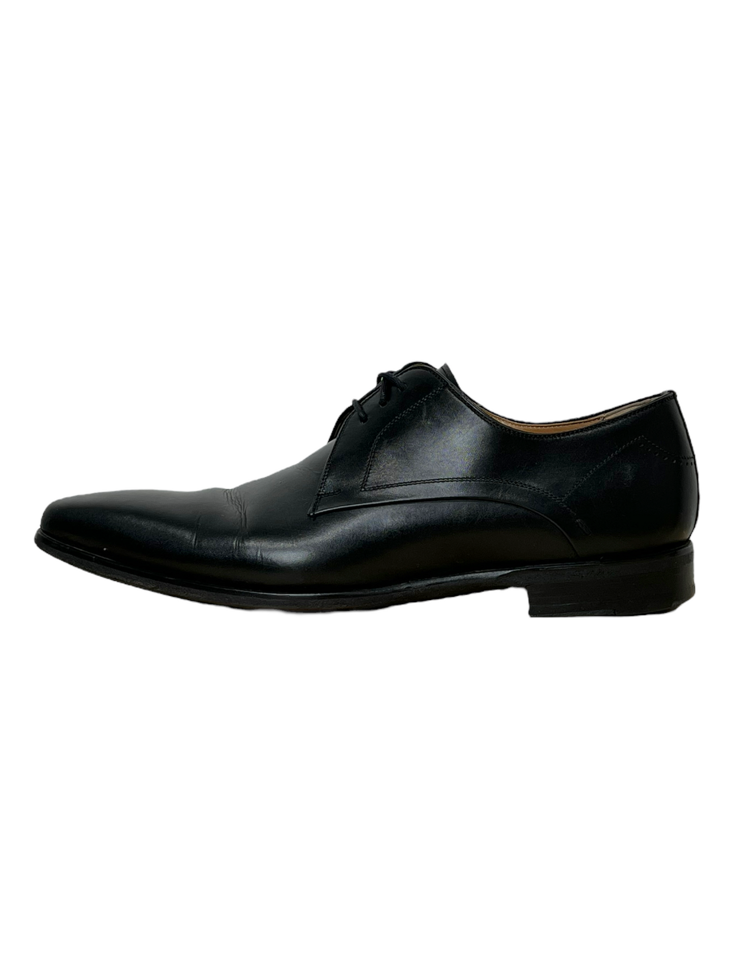 Magnanni Black Leather Derby Dress Shoes - Genuine Design Luxury Consignment for Men. New & Pre-Owned Clothing, Shoes, & Accessories. Calgary, Canada