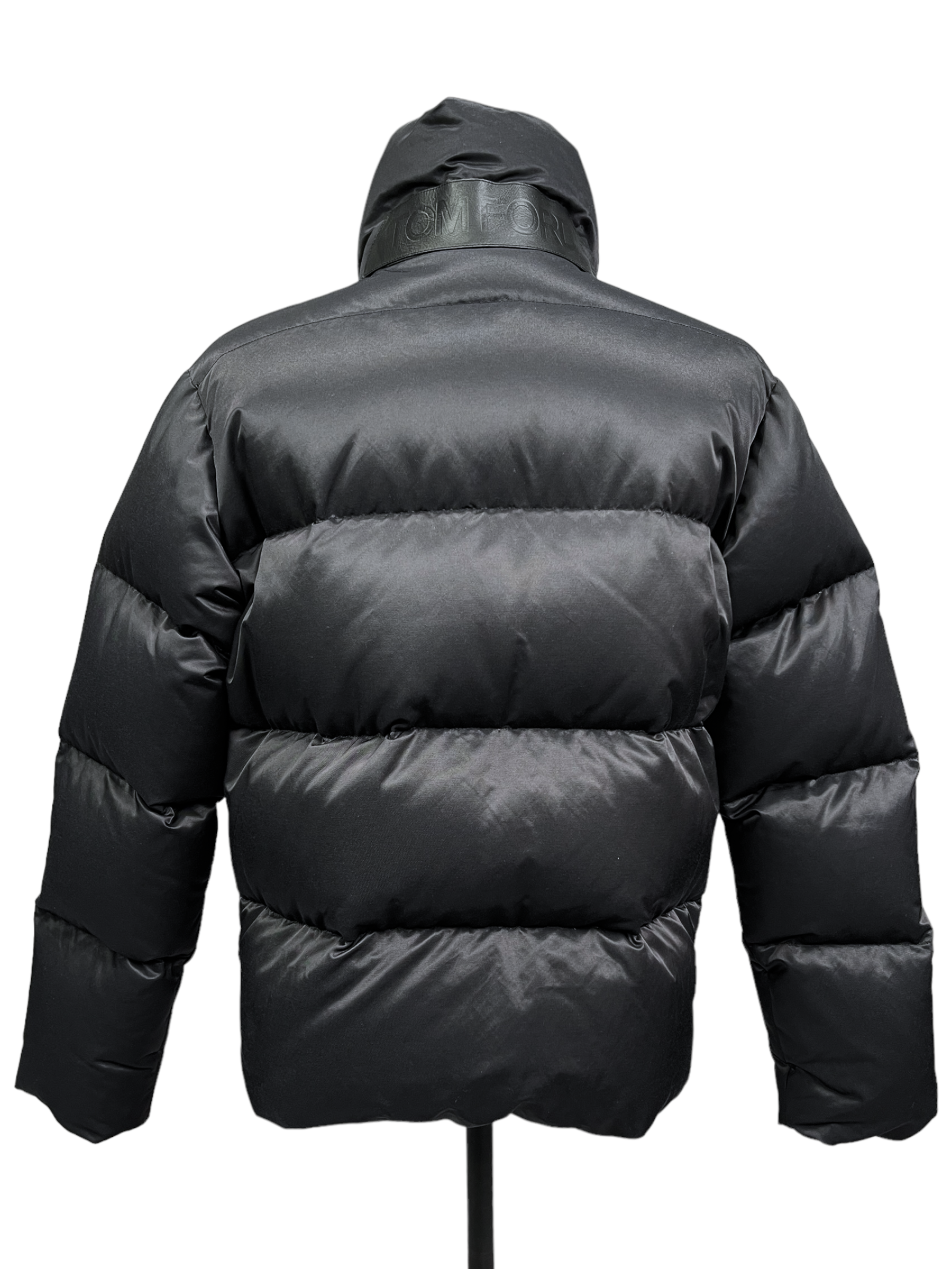 Tom Ford Black Goose Down Puffer Jacket 36— Genuine Design Luxury Consignment Calgary, Alberta, Canada New and Pre-Owned Clothing, Shoes, Accessories.