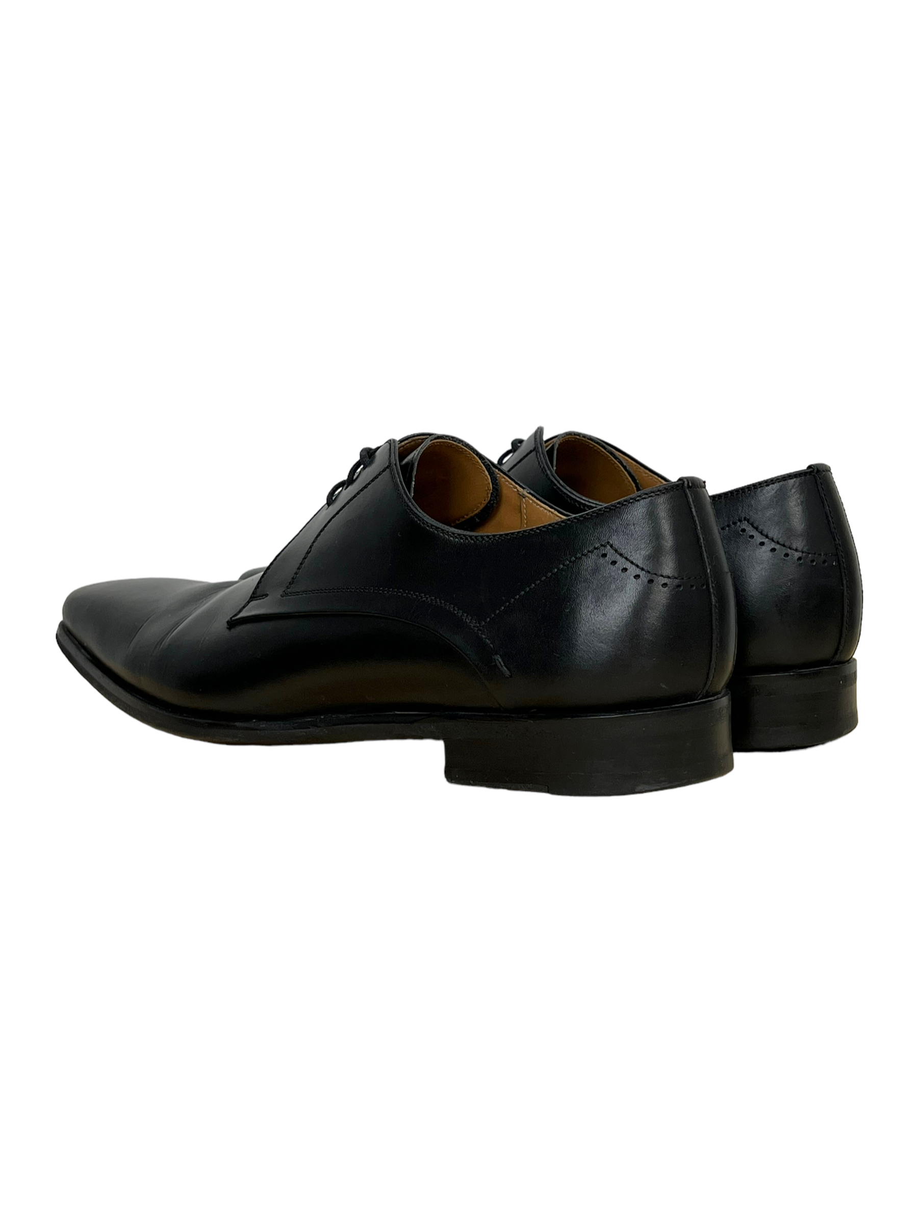 Magnanni Black Leather Derby Dress Shoes Genuine Design Luxury Consignment