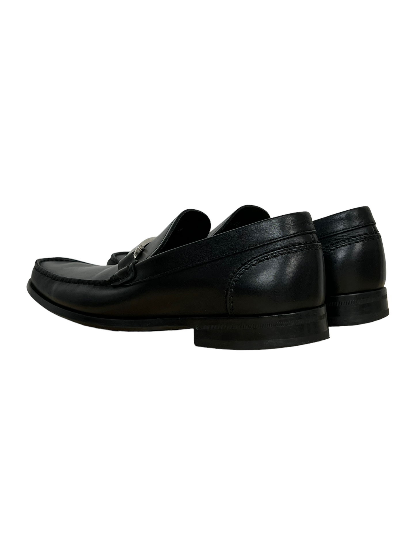 Salvatore Ferragamo Black Leather Loafers - Genuine Design Luxury Consignment for Men. New & Pre-Owned Clothing, Shoes, & Accessories. Calgary, Canada