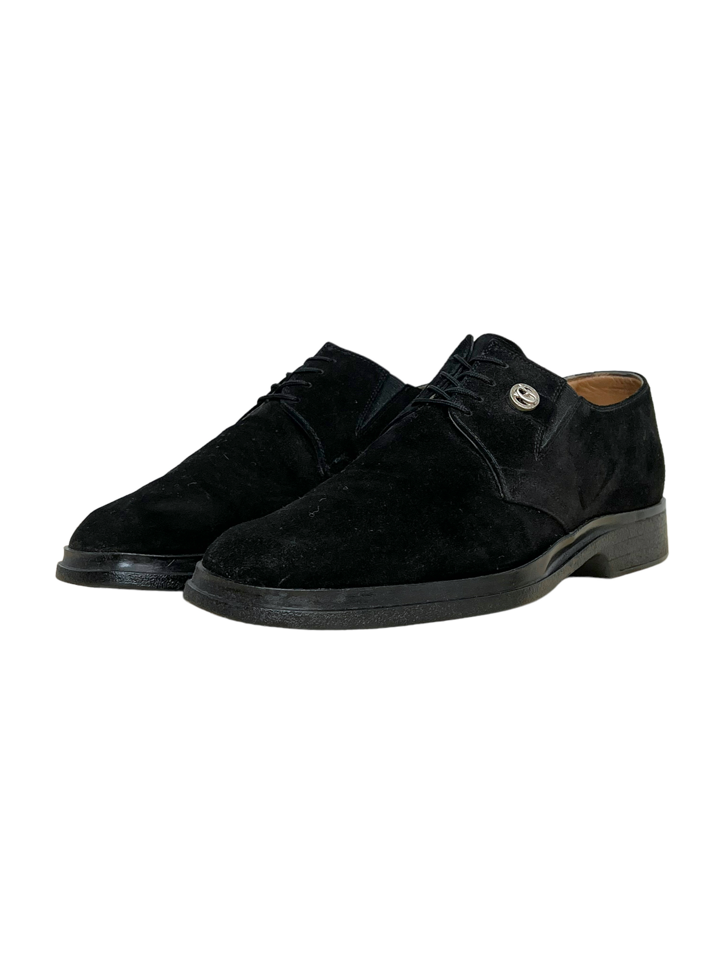 Versace Black Velvet Oxford Dress Shoes  - Genuine Design Luxury Consignment for Men. New & Pre-Owned Clothing, Shoes, & Accessories. Calgary, Canada