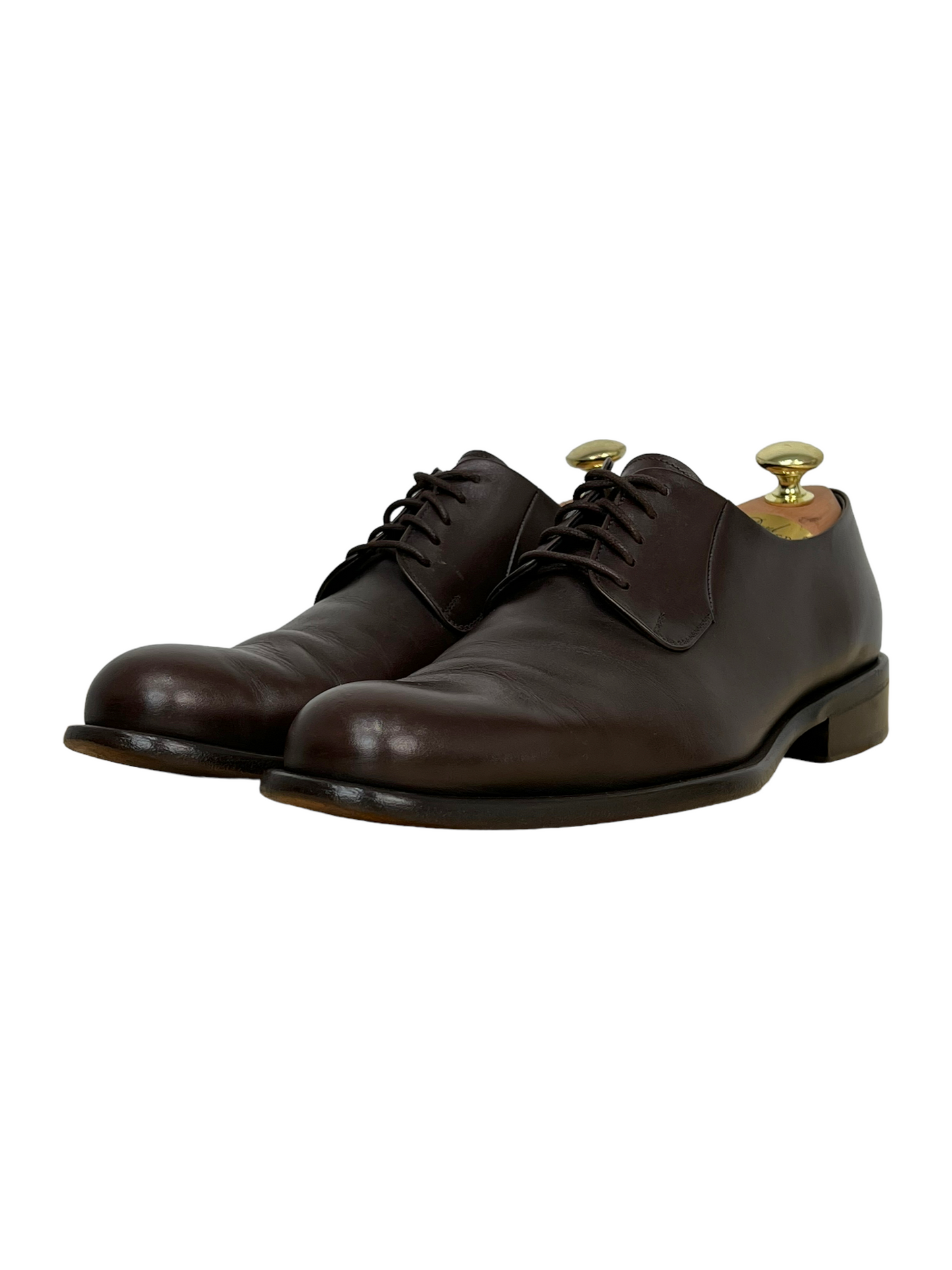 Giorgio Armani Brown Oxford Dress Shoes - Genuine Design Luxury Consignment for Men. New & Pre-Owned Clothing, Shoes, & Accessories. Calgary, Canada