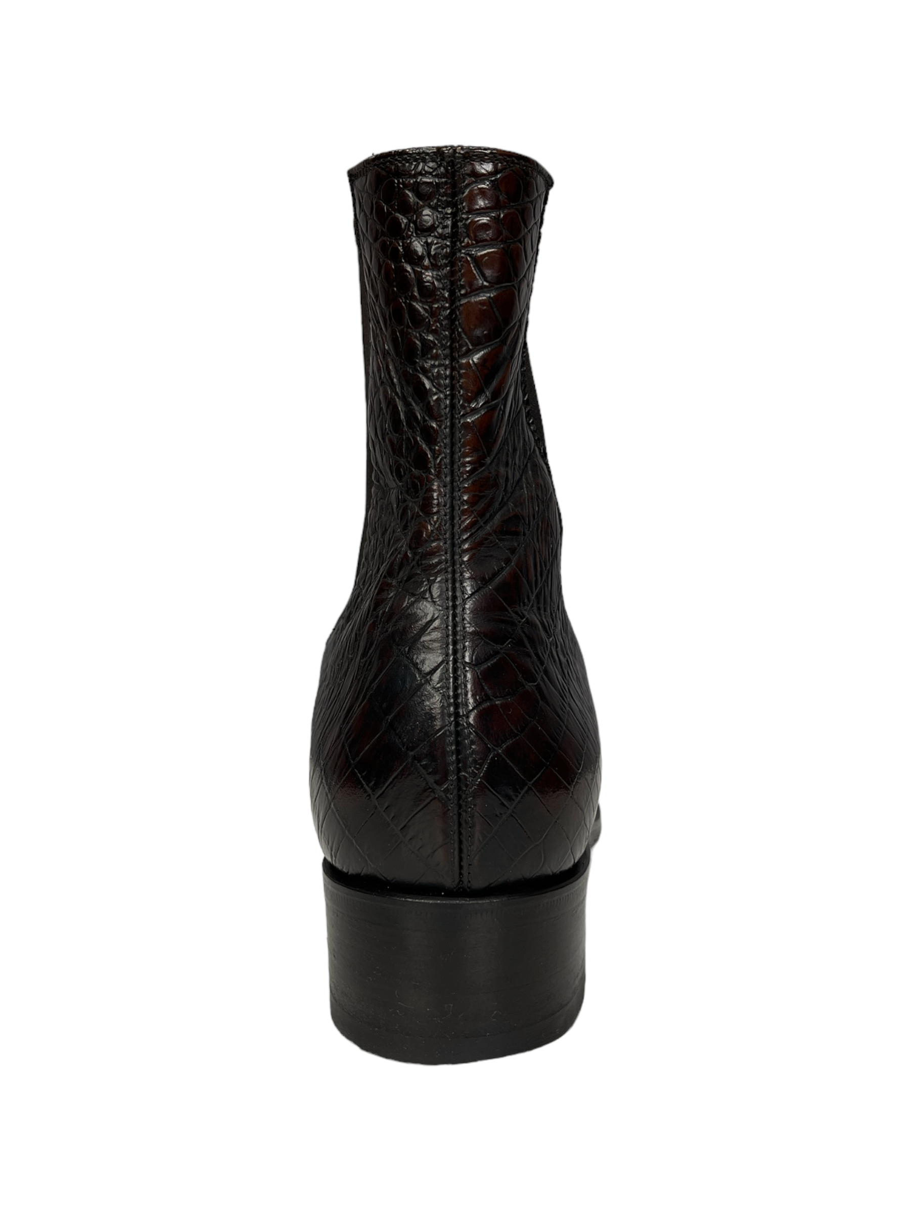 Tom Ford Brown Crocodile Leather High Chelsea Boots 6 M 7.5 W