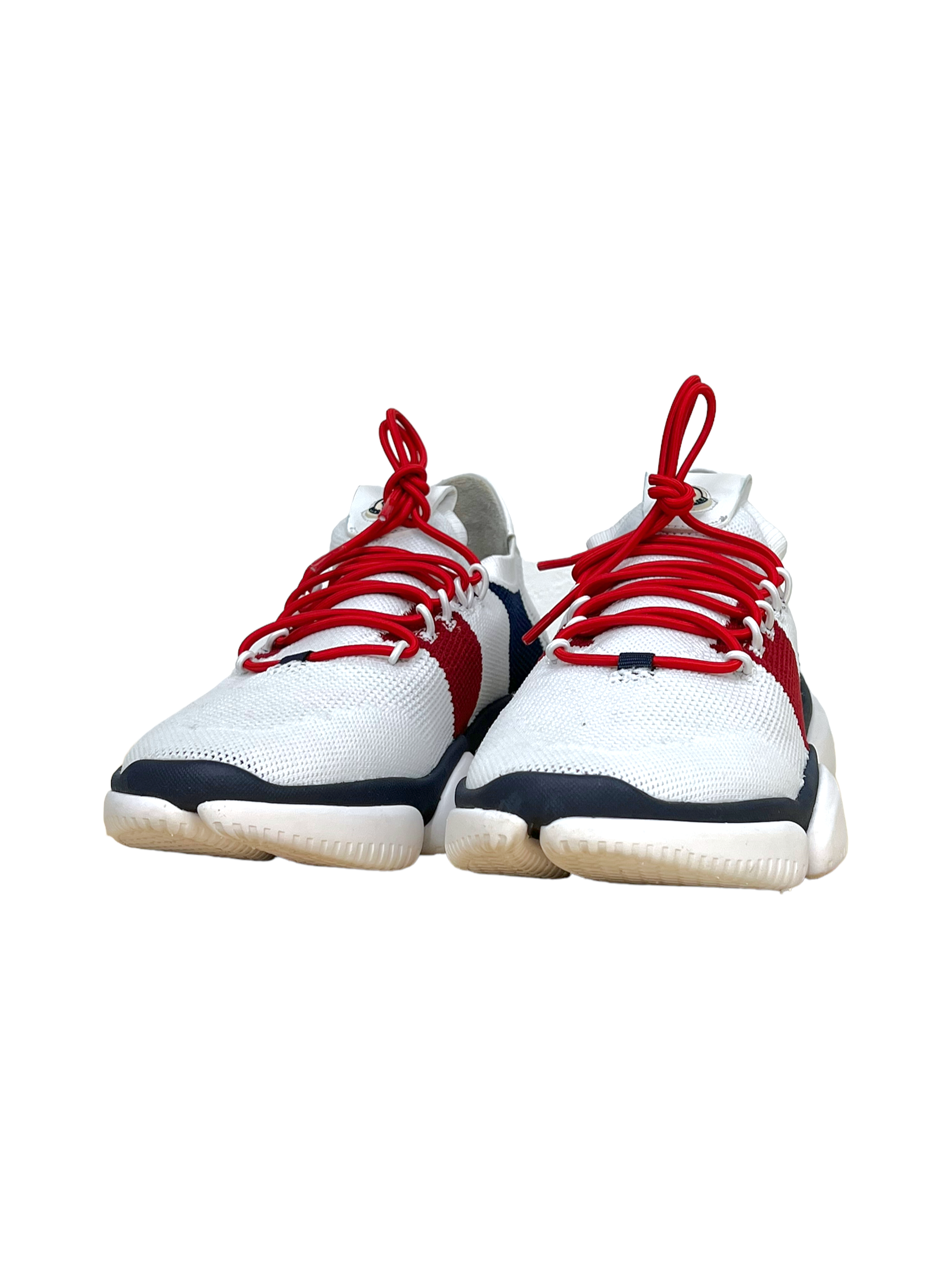 Moncler White, Red & Blue Bubble Sneaker - Genuine Design Luxury Consignment for Men. New & Pre-Owned Clothing, Shoes, & Accessories. Calgary, Canada
