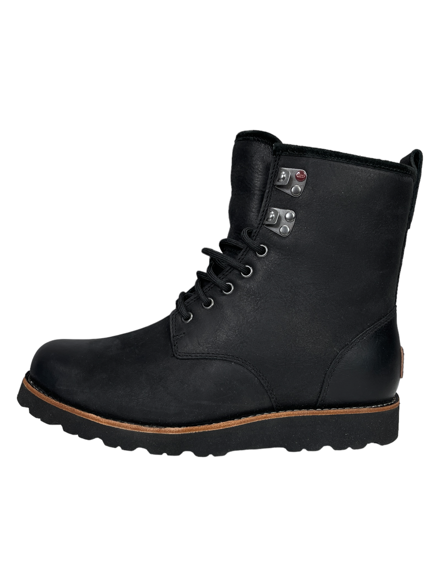 UGG Black Leather Winter Boot 8 US- Genuine Design Luxury Consignment Calgary, Alberta, Canada New and Pre-Owned Clothing, Shoes, Accessories.