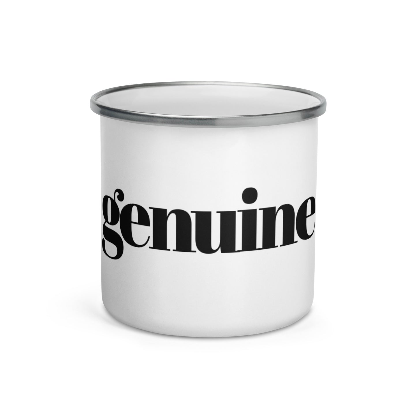 Genuine Black Logo Enamel Mug