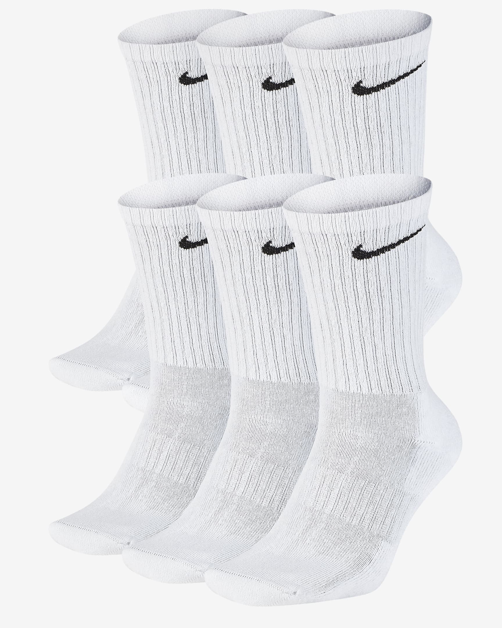 Nike White Everyday Cotton Cushioned Crew Socks 6 Pack - Genuine Design Luxury Consignment for Men. New & Pre-Owned Clothing, Shoes, & Accessories. Calgary, Canada