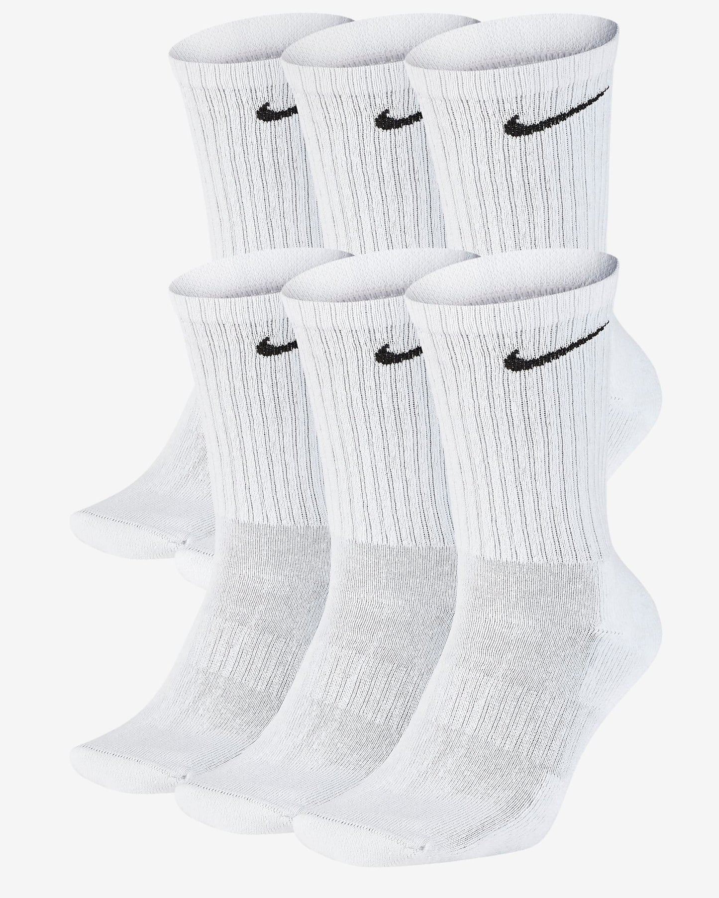 Nike White Everyday Lightweight Cotton Cushioned Crew Socks 6 Pack - Genuine Design Luxury Consignment for Men. New & Pre-Owned Clothing, Shoes, & Accessories. Calgary, Canada