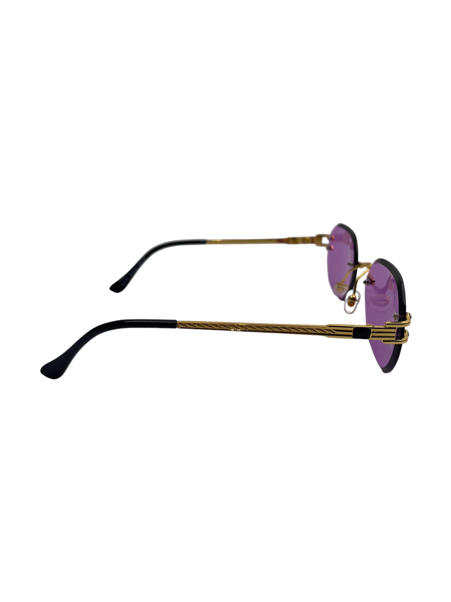 Rectangle Frameless Metal Everyday Sunglasses