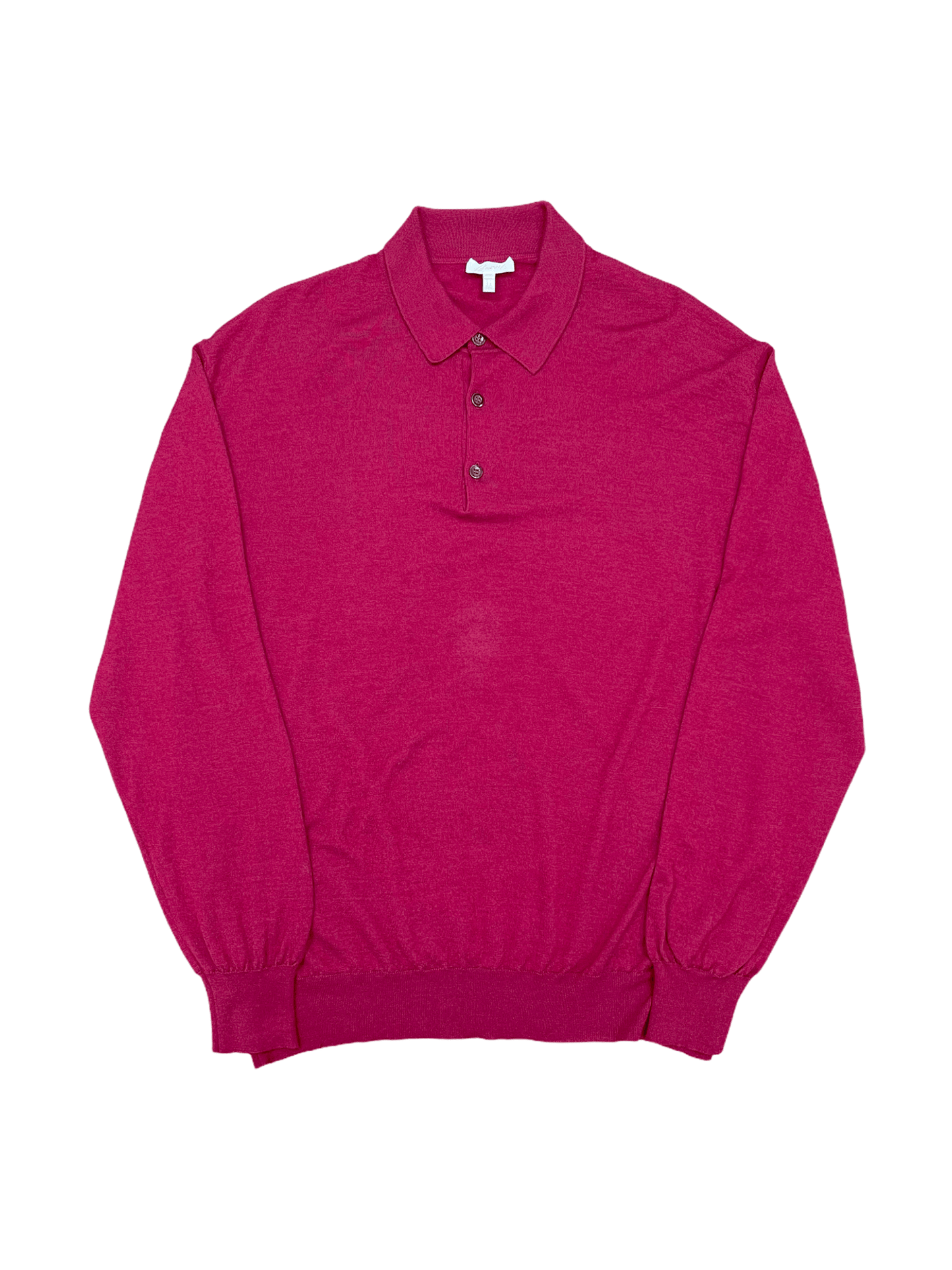 Brioni Merlot Crimson Red Cashmere Long Sleeve Polo Sweater—Genuine Design luxury consignment
