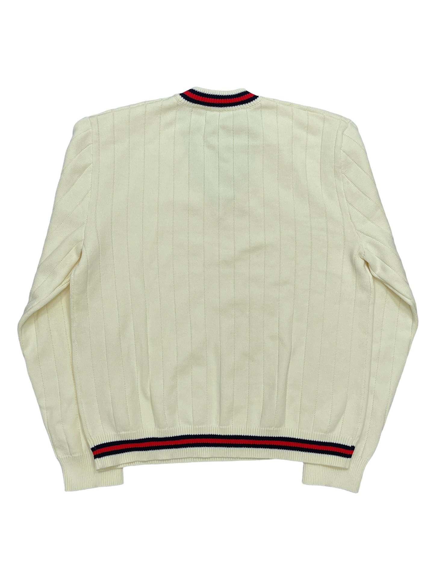 Gucci Cream Cotton Knit Cardigan Large  — Genuine Design Luxury Consignment Calgary, Canada New & Pre-Owned Authentic Clothing, Shoes, Accessories.