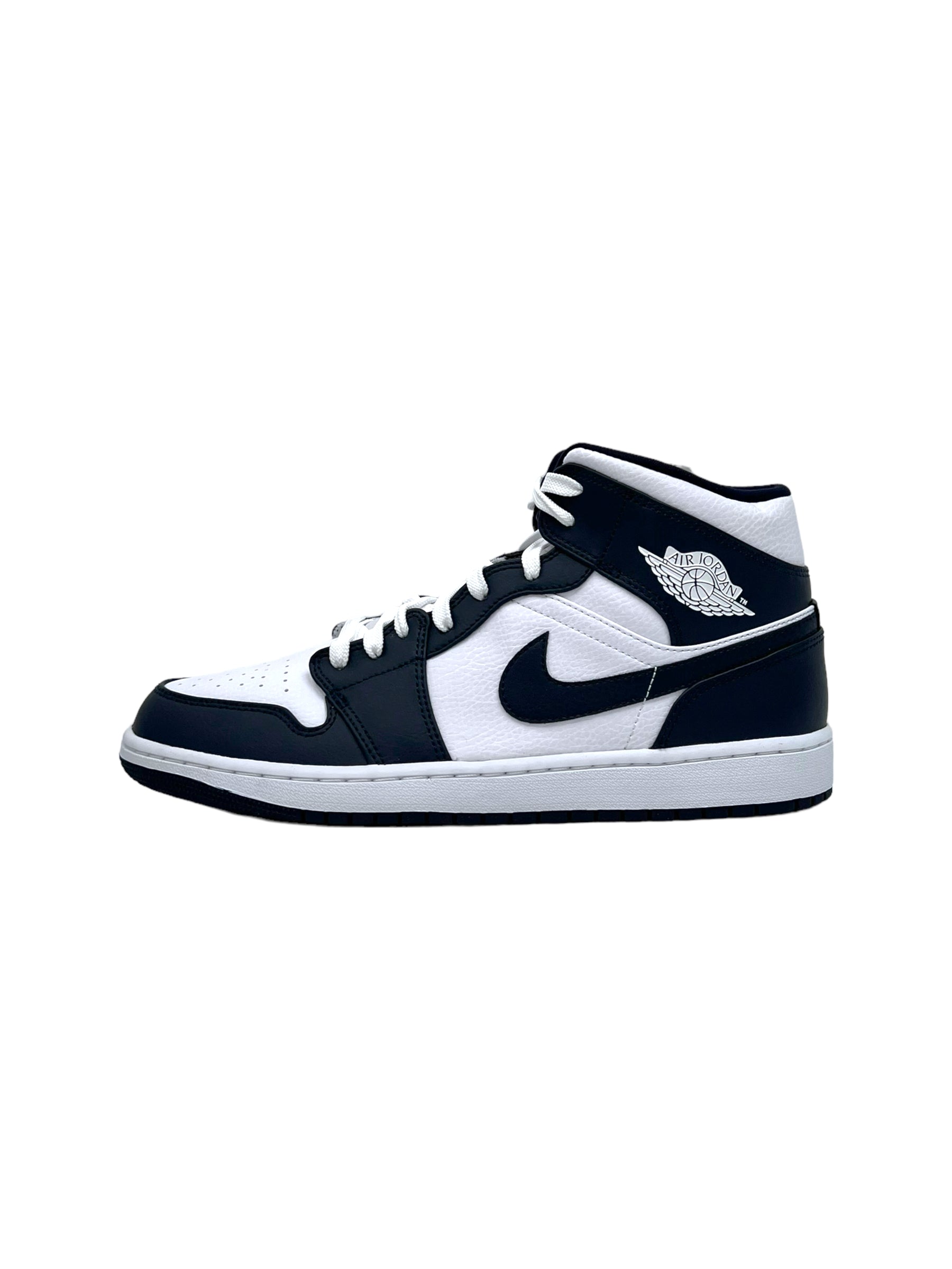 Nike Air Jordan 1 Mid Obsidian Sneakers - Genuine Design Luxury Consignment Calgary, Alberta, Canada New and Pre-Owned Clothing, Shoes, Accessories.