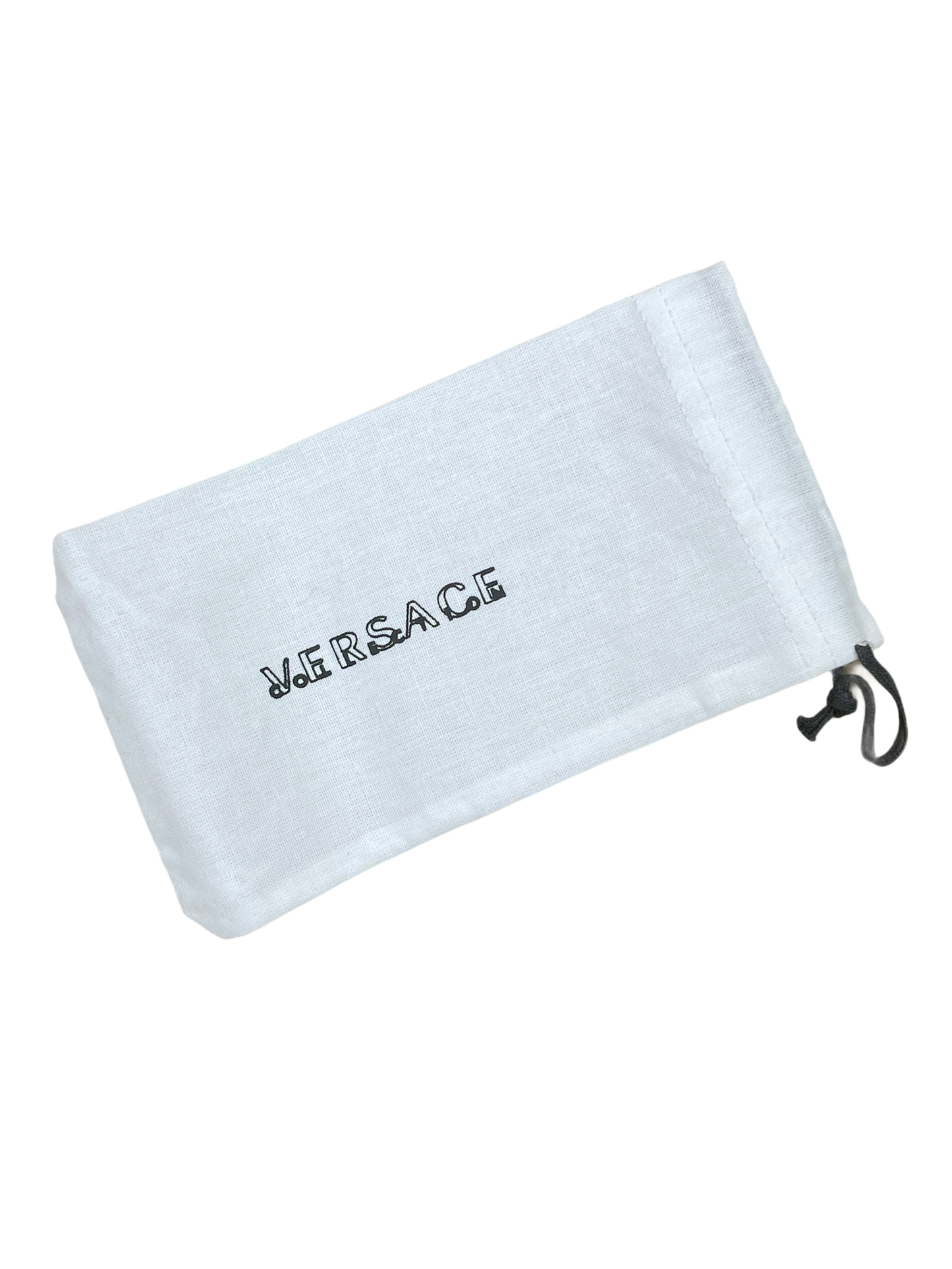 Versace Small White Cotton Linen Bags