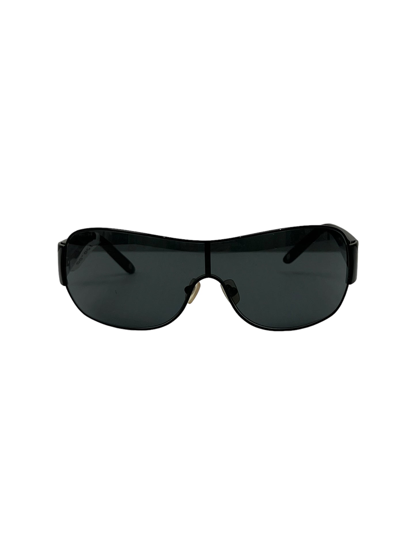 Versace Black Frame & Black Shield Lens Sunglasses