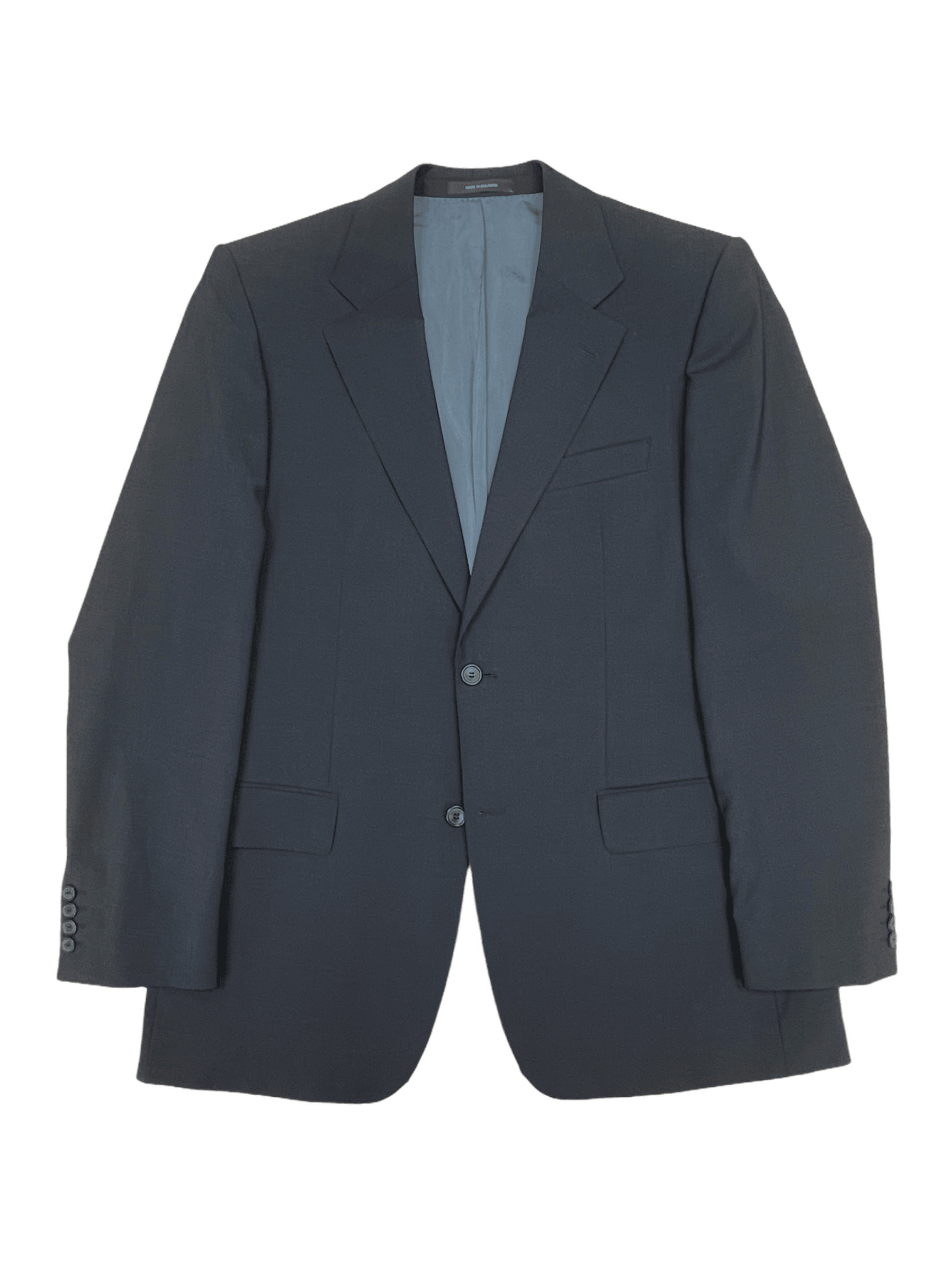 Hugo Boss Navy Blue Wool 42R Super 100 s Sport Coat Large L