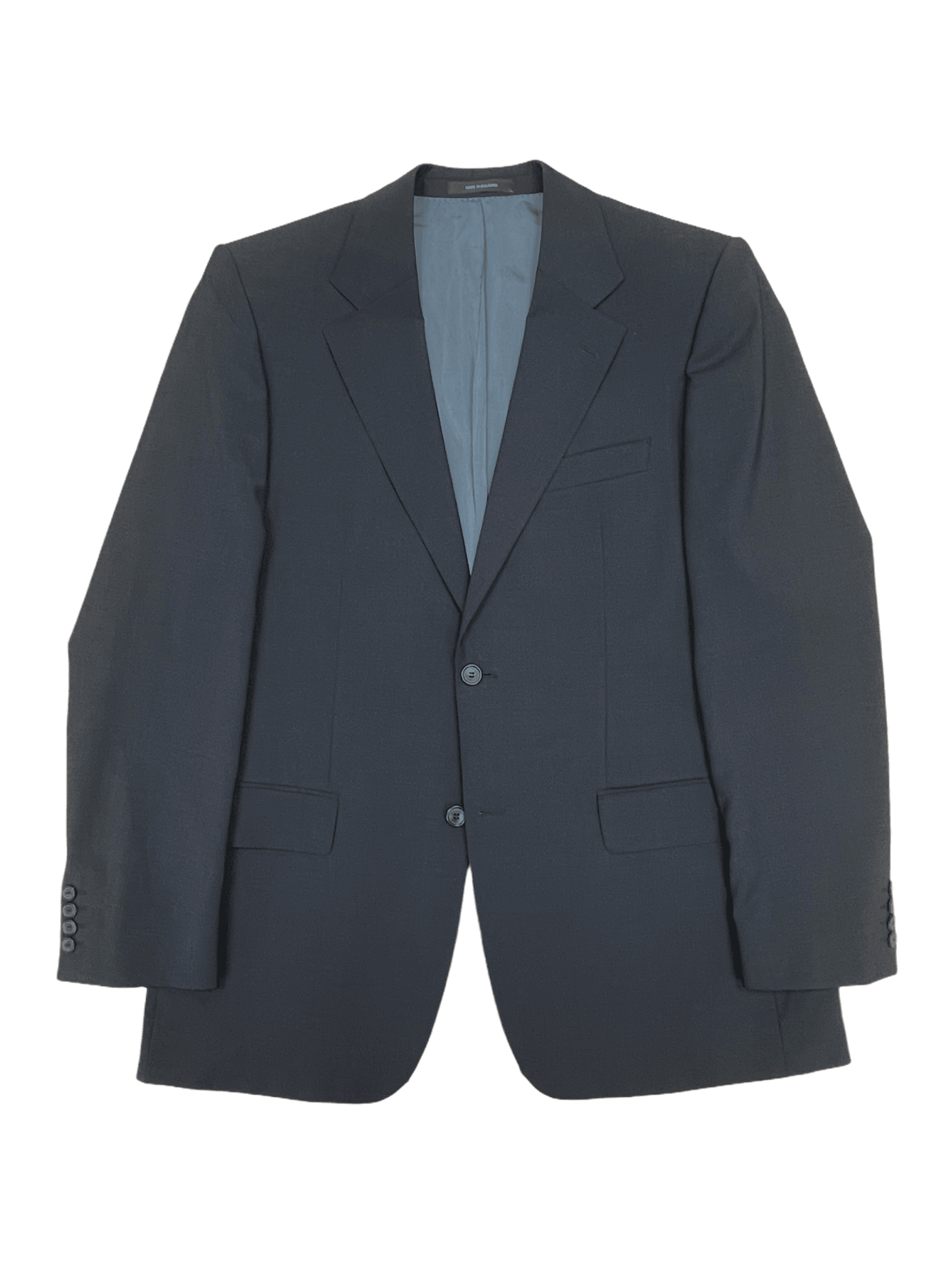 Hugo Boss Navy Blue Wool 42R Super 100's Sport Coat Large—Genuine Design luxury consignment