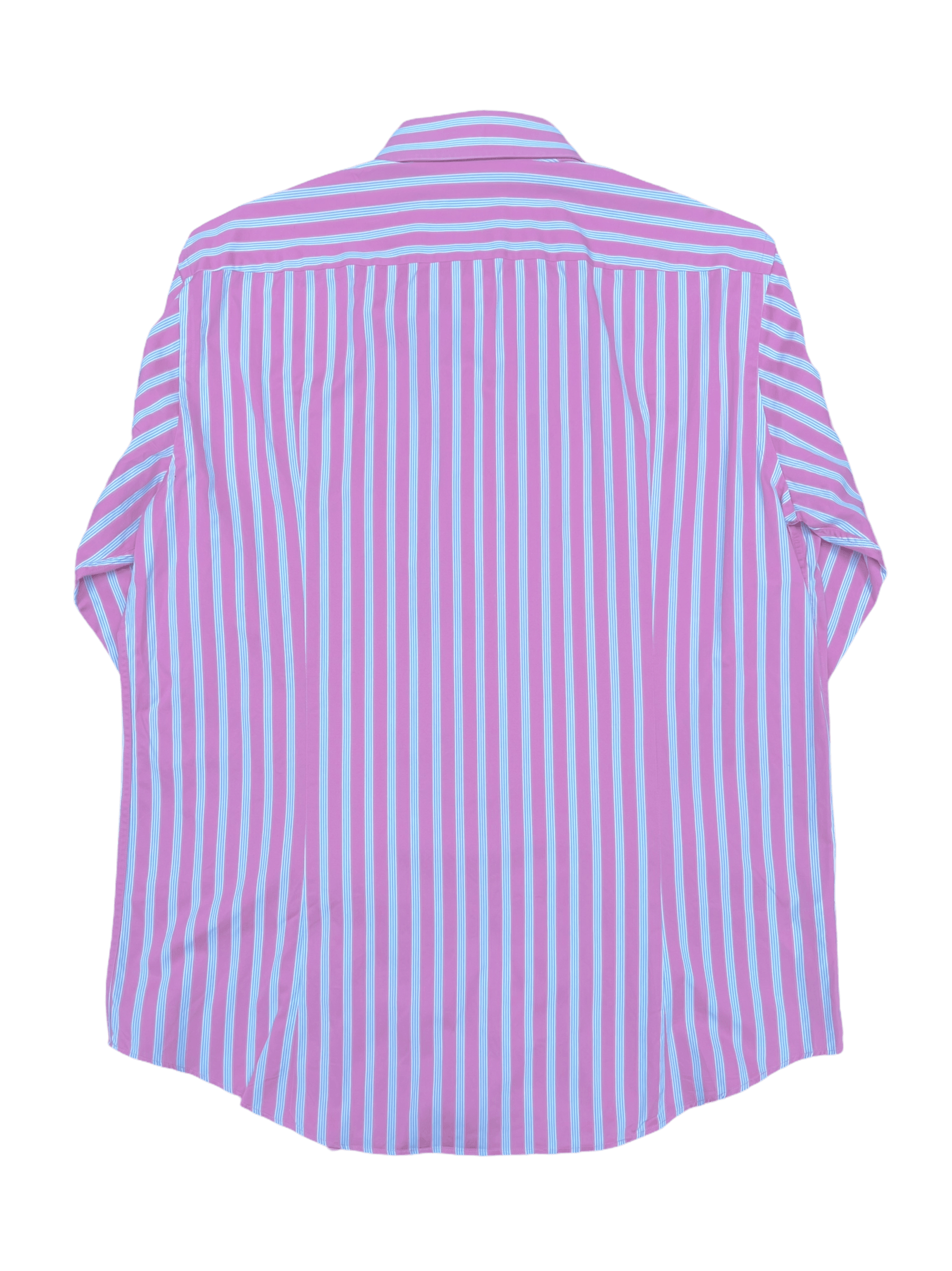 Hugo Boss Pink Stripe Long Sleeve French Cuff Dress Shirt 17 Extra