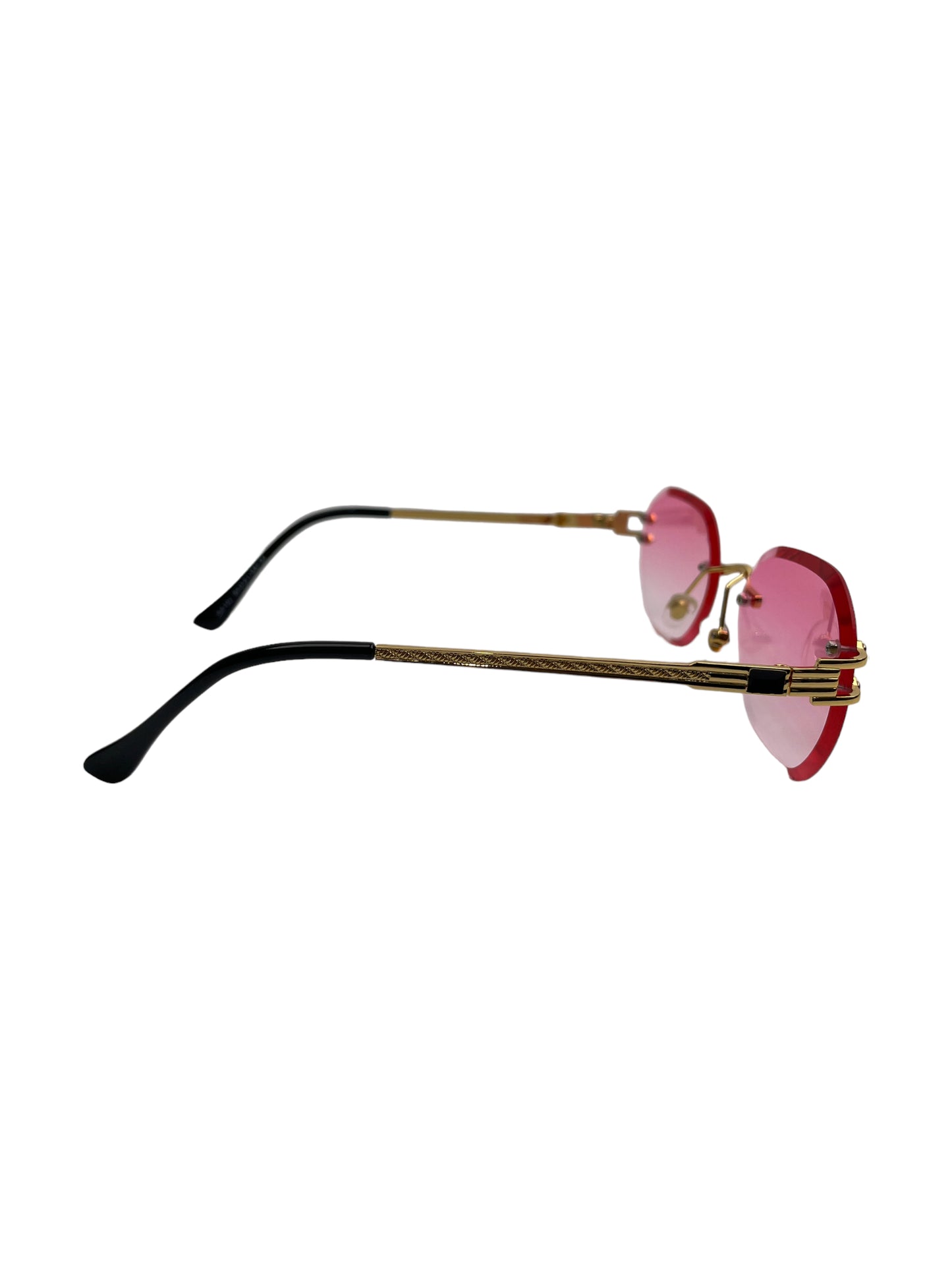 Rectangle Frameless Metal Everyday Sunglasses