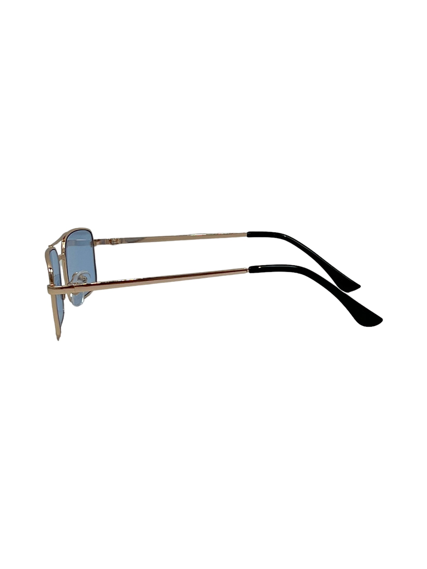 Rectangle Metal Frame Aviator Style Everyday Sunglasses