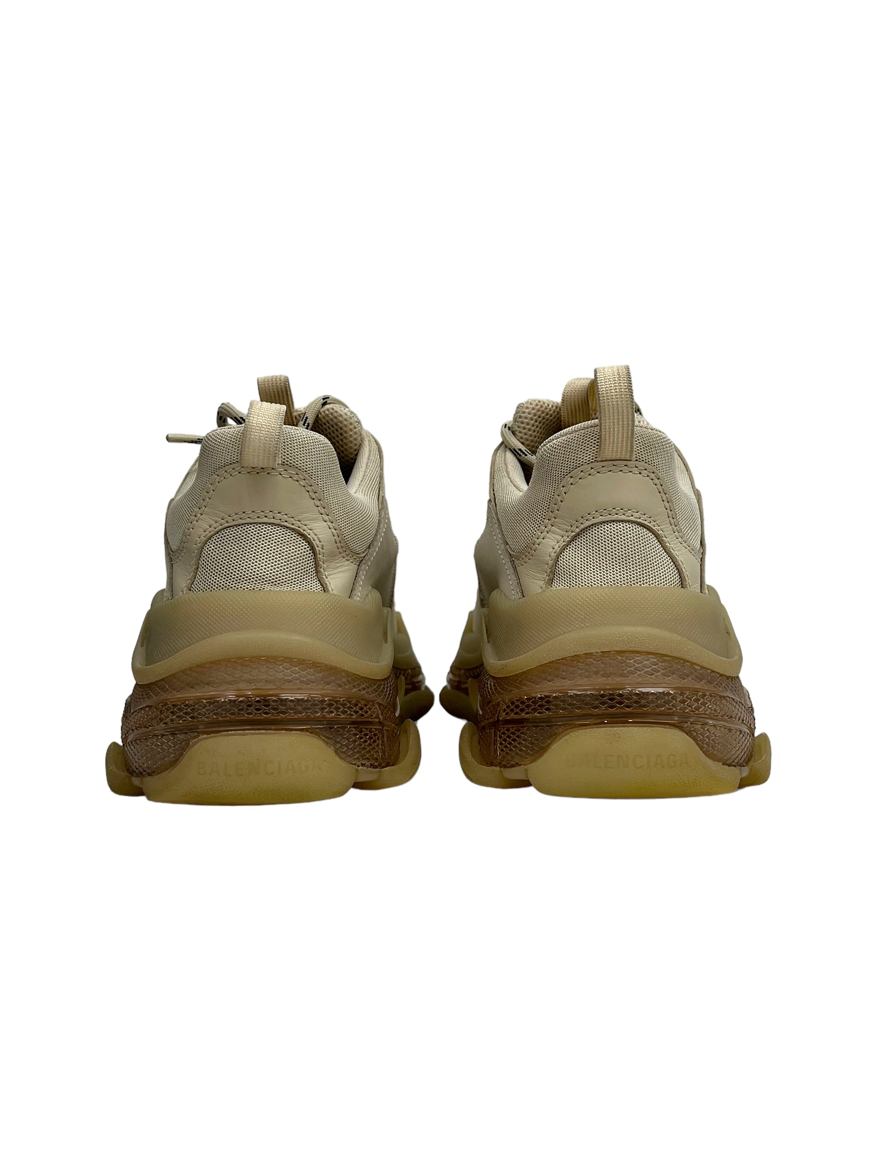 Balenciaga Triple S Trainers Off White Clear Sole- Genuine Design Luxury Consignment for Men. New & Pre-Owned Clothing, Shoes, & Accessories. Calgary, Canada