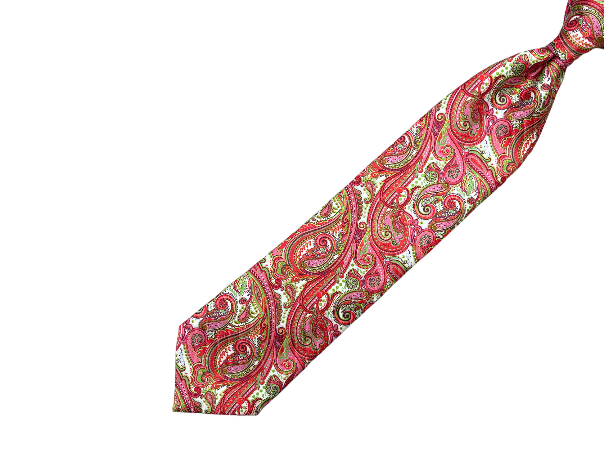 Brioni Made in Italy Paisley Silk Knit Neck Tie - Genuine Design Luxury Consignment Calgary