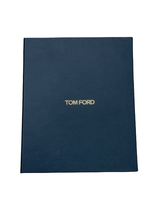 Tom Ford Brown Gold Appointment Binder with Blank Fill Pages
