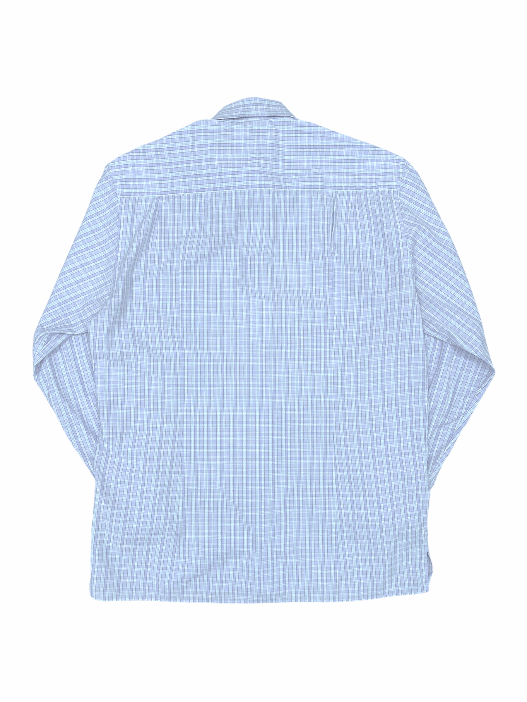 Ermenegildo Zegna Light Blue Check Dress Shirt—Genuine Design luxury consignment