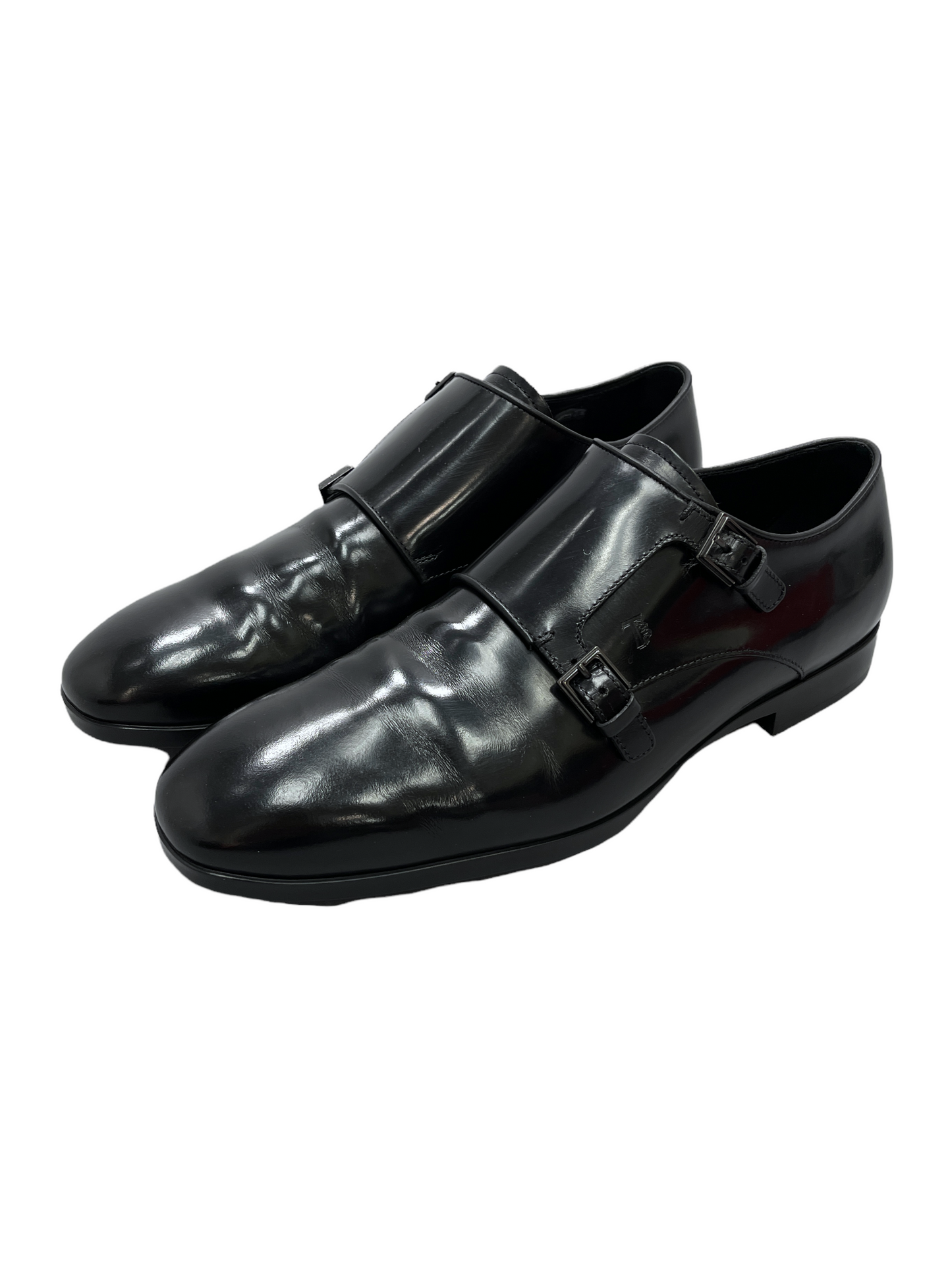 Tods Black Leather Double Monkstrap Dress Shoes 10 D US — Genuine Design luxury consignment Calgary New & pre-owned clothing, shoes, accessories.