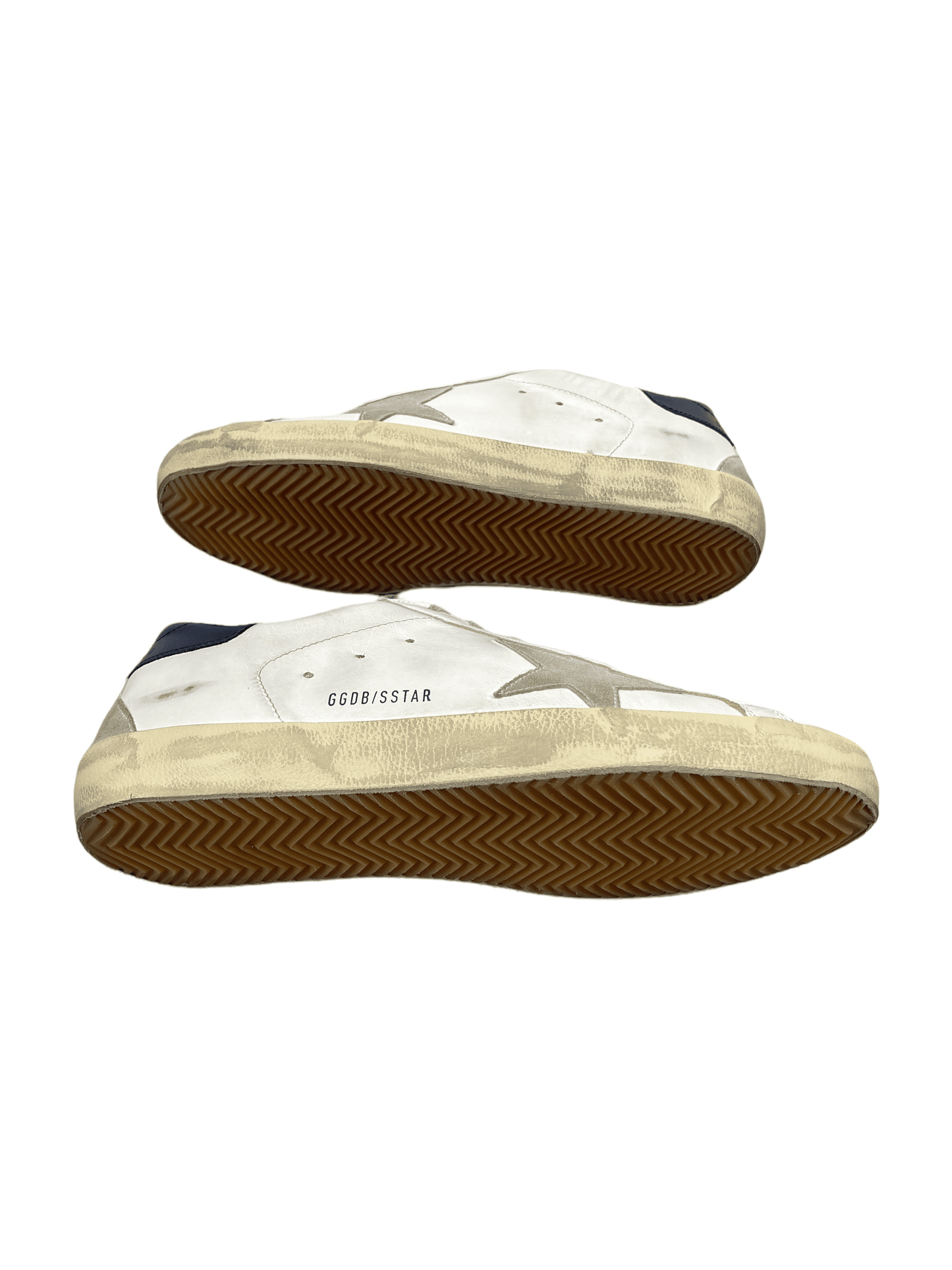 Golden Goose Superstar White Grey Navy Sneakers Genuine Design