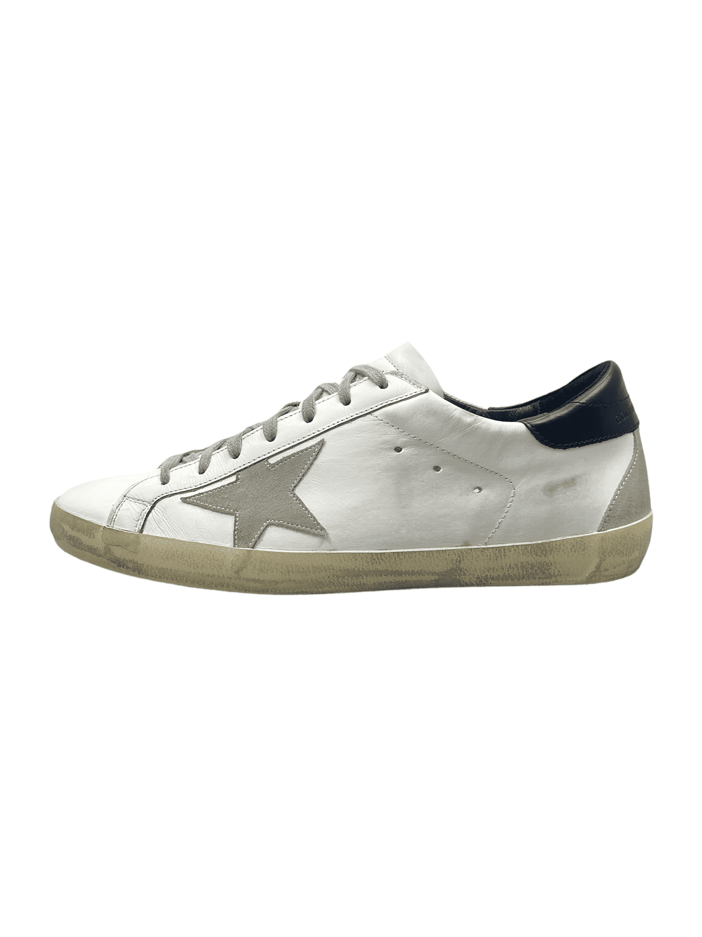 Golden Goose Superstar White Grey Navy 9 US - Genuine Design Luxury Consignment for Men. New & Pre-Owned Clothing, Shoes, & Accessories. Calgary, Canada