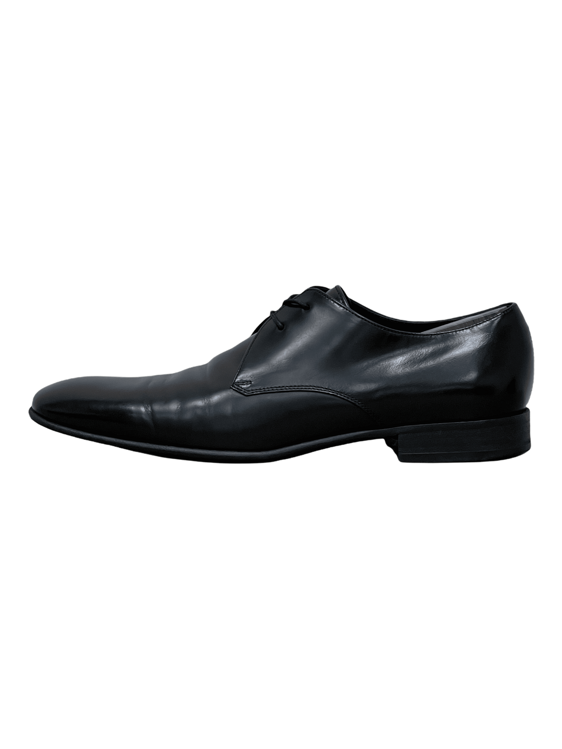 Salvatore Ferragamo Black Leather Plain Toe Dress Shoes Genuine