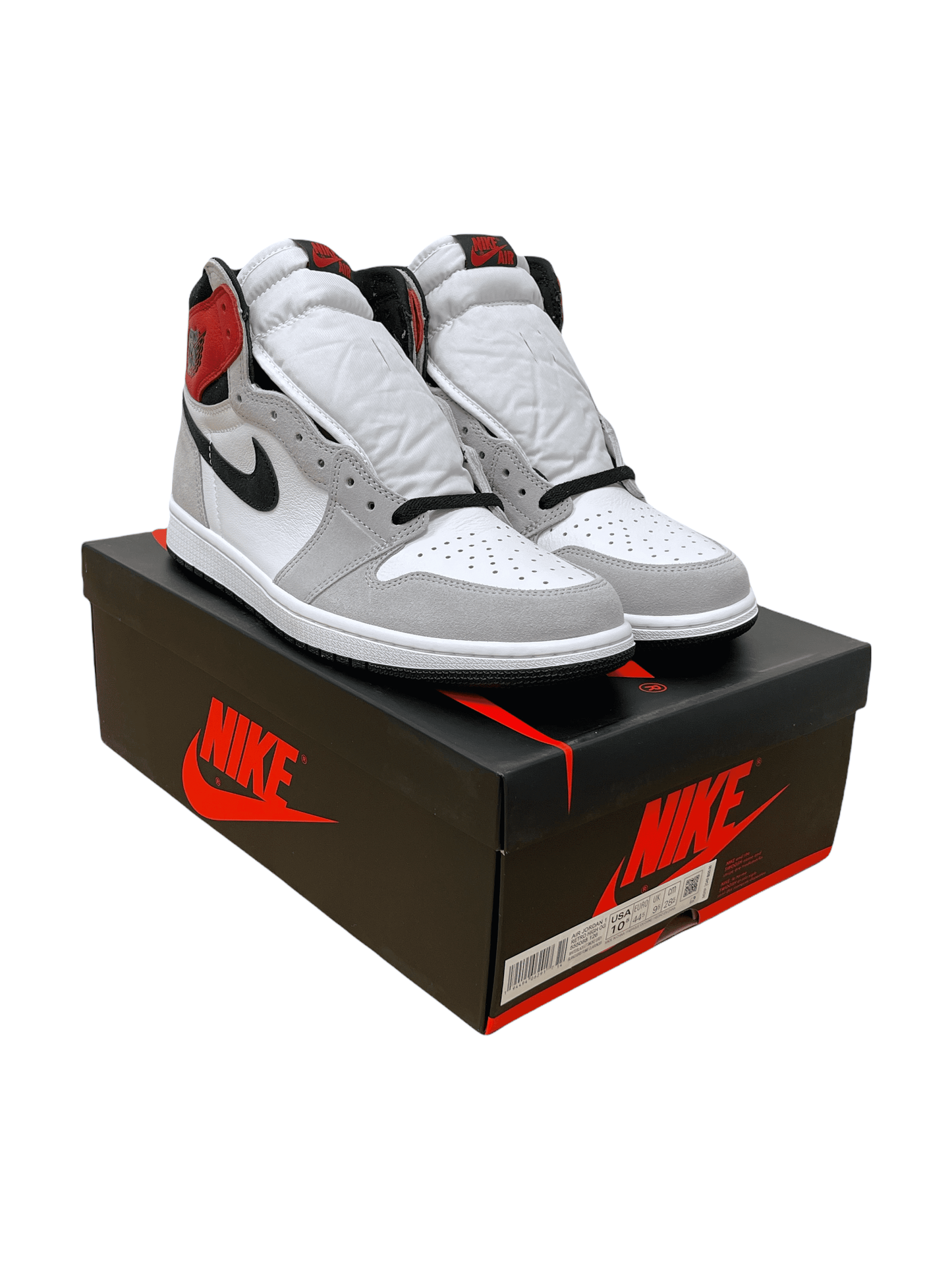 Nike Air Jordan 1 Retro High Light Smoke Grey Sneakers Genuine