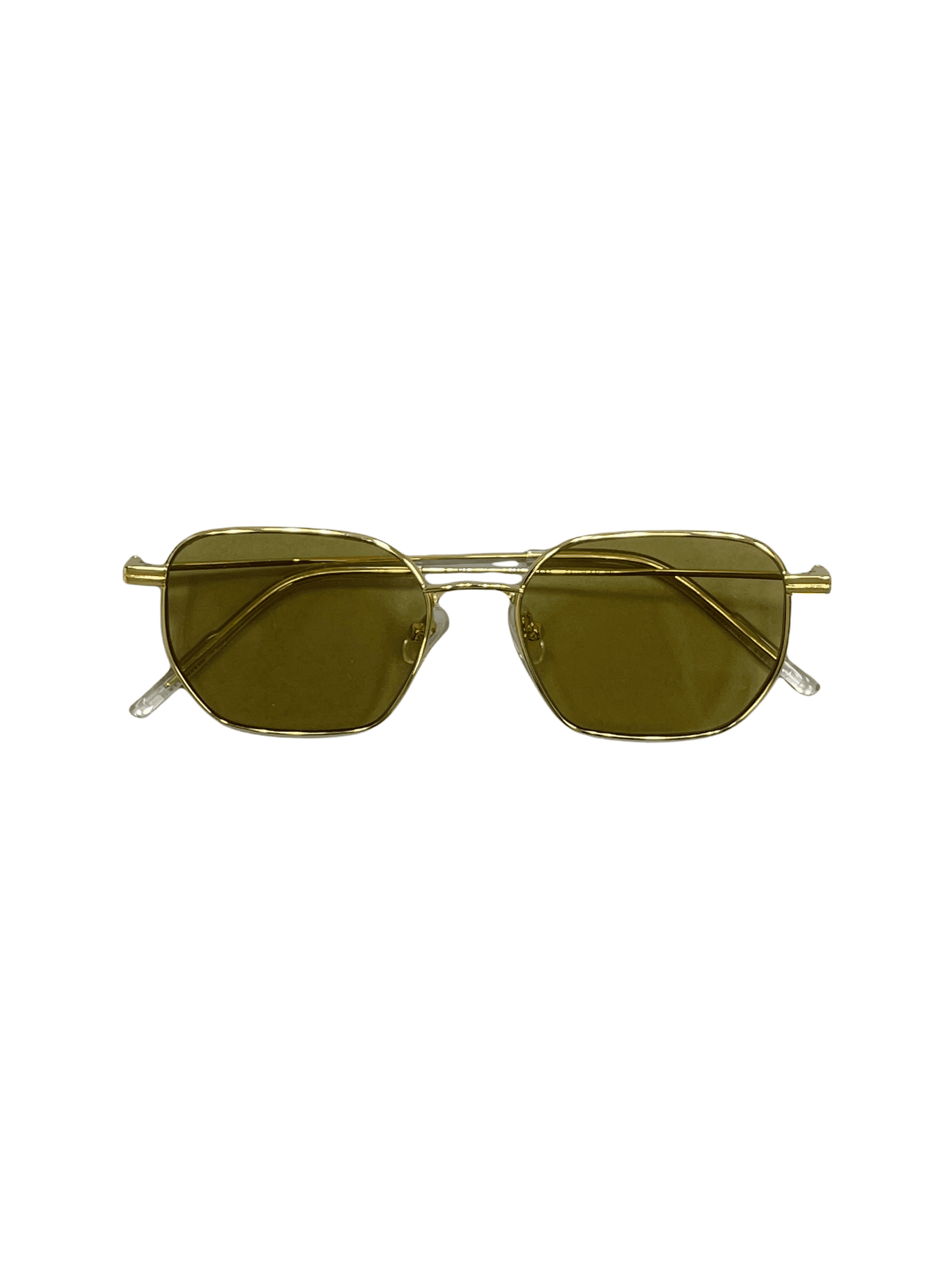 Gentle Monster Gold Metal Frame & Orange Lens Sunglasses - Genuine Design luxury consignment Calgary, Alberta, Canada New and pre-owned clothing, shoes, accessories.
