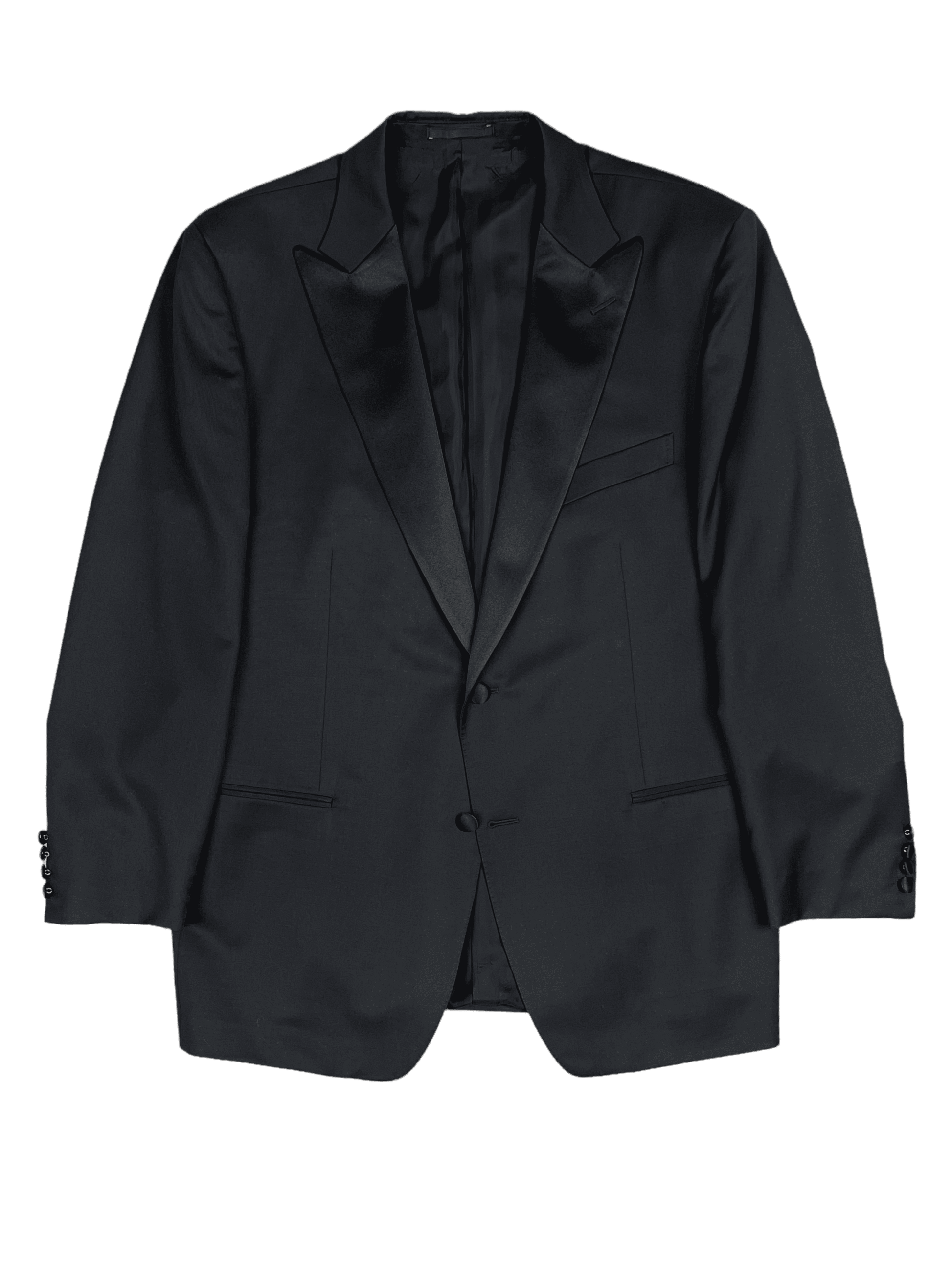 Z Zegna Black Wool Tuxedo 46R - Genuine Design Luxury Consignment for Men. New & Pre-Owned Clothing, Shoes, & Accessories. Calgary, Canada