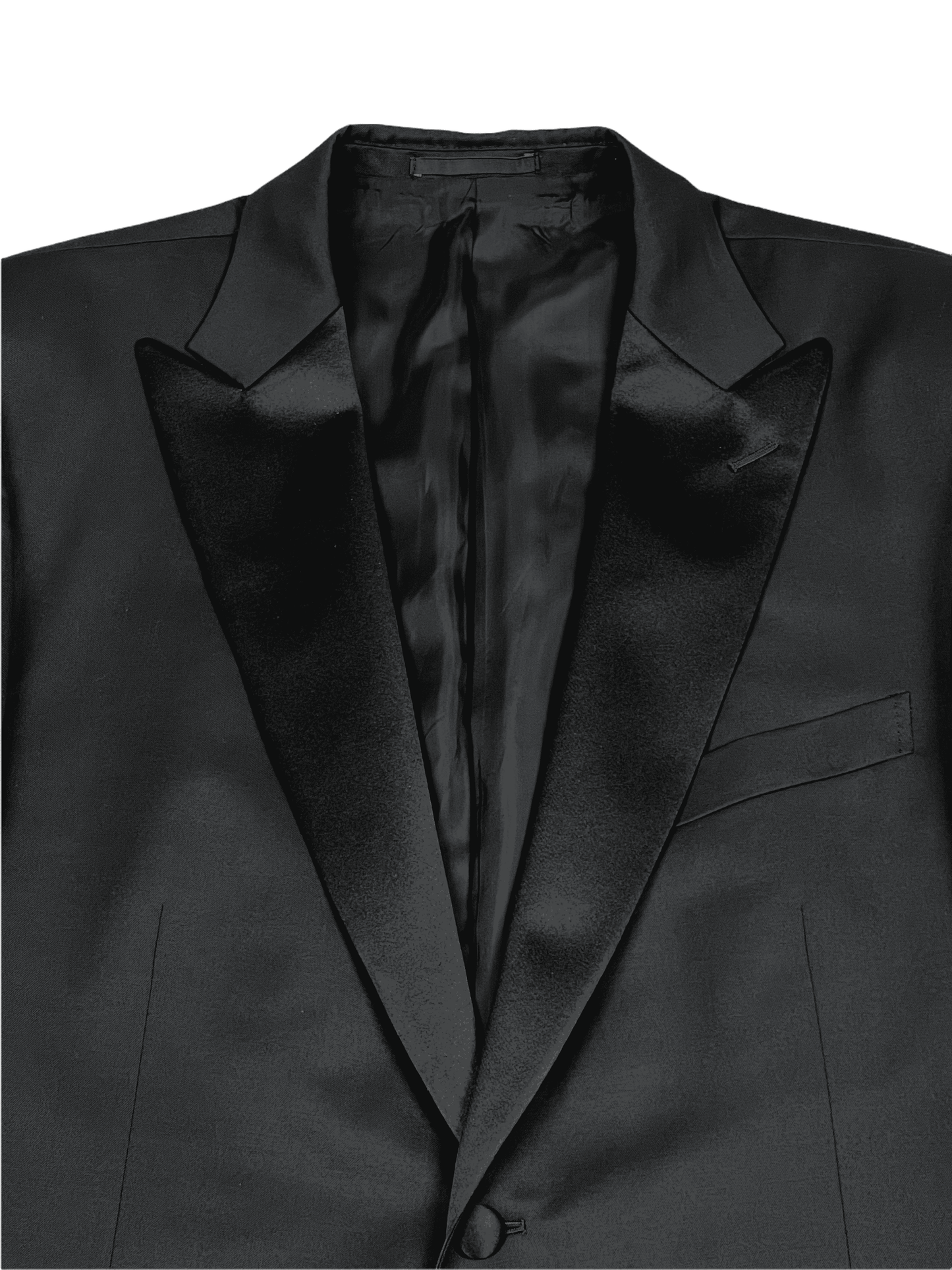 Z Zegna Black Wool Tuxedo 46R - Genuine Design Luxury Consignment for Men. New & Pre-Owned Clothing, Shoes, & Accessories. Calgary, Canada