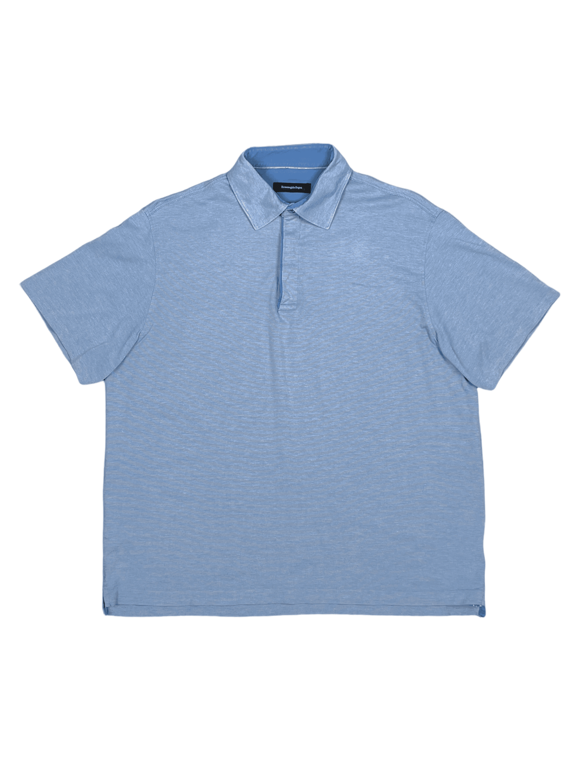 Ermenegildo Zegna Blue Cotton Polo Large - Genuine Design Luxury Consignment for Men. New & Pre-Owned Clothing, Shoes, & Accessories. Calgary, Canada