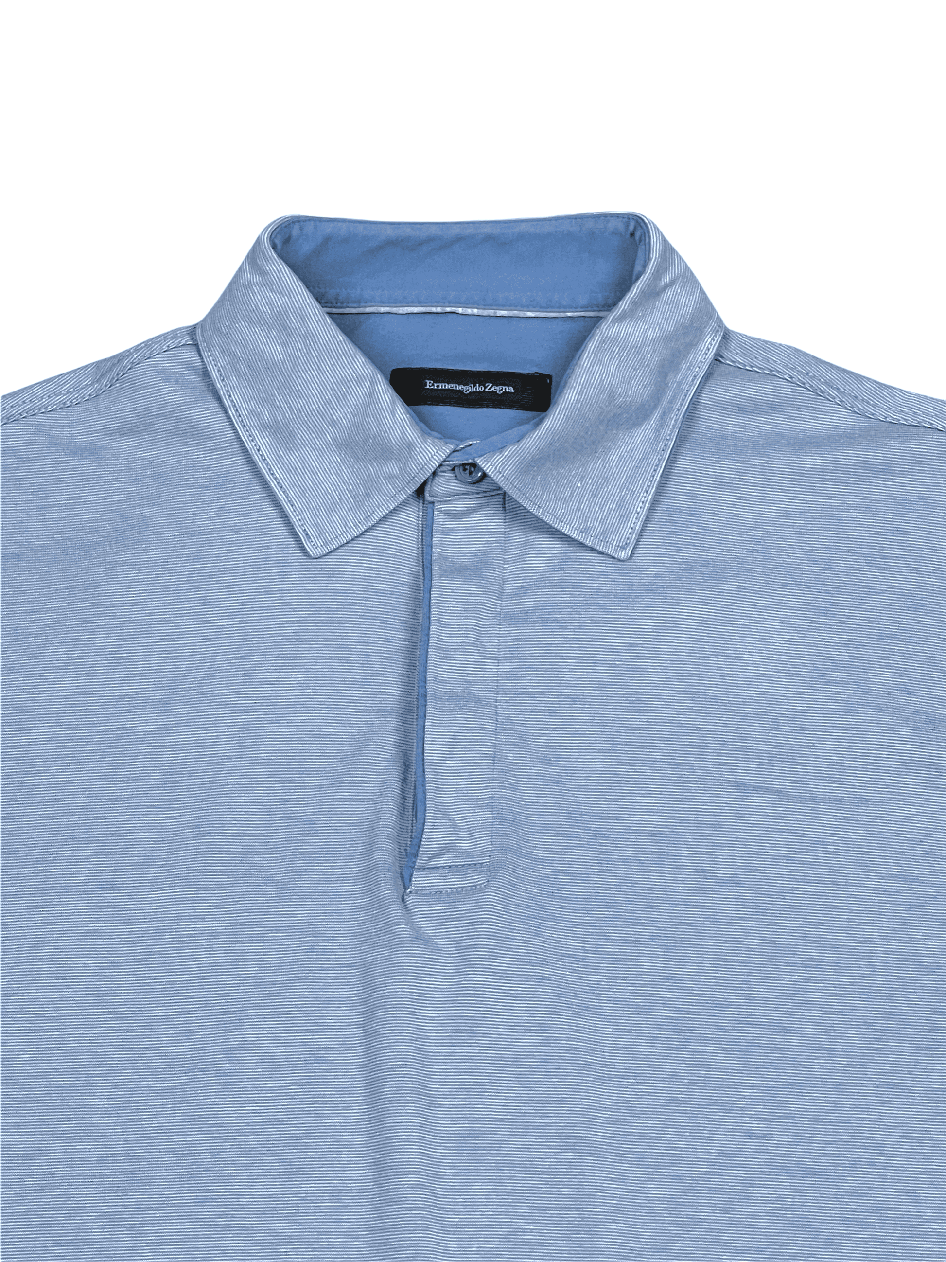Ermenegildo Zegna Blue Cotton Polo Large - Genuine Design Luxury Consignment for Men. New & Pre-Owned Clothing, Shoes, & Accessories. Calgary, Canada