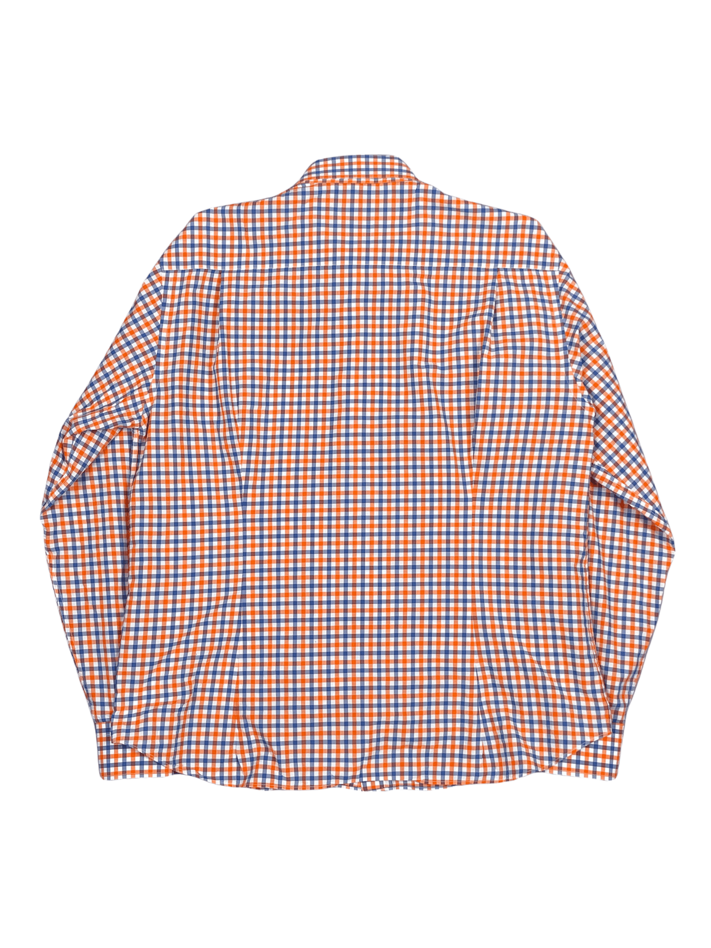 Paul & Shark Orange Blue Gingham 17 / 43 - Genuine Design Luxury Consignment for Men. New & Pre-Owned Clothing, Shoes, & Accessories. Calgary, Canada