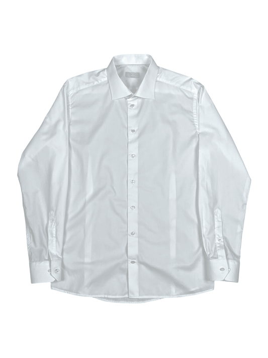 ETON White Cotton Dress Shirt 18 / 46 - Genuine Design Luxury Consignment for Men. New & Pre-Owned Clothing, Shoes, & Accessories. Calgary, Canada