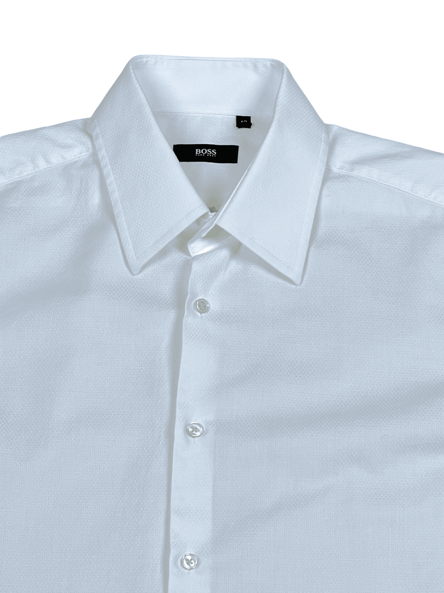 Hugo Boss White Dress Shirt 16.5 / 42 - Genuine Design Luxury Consignment for Men. New & Pre-Owned Clothing, Shoes, & Accessories. Calgary, Canada