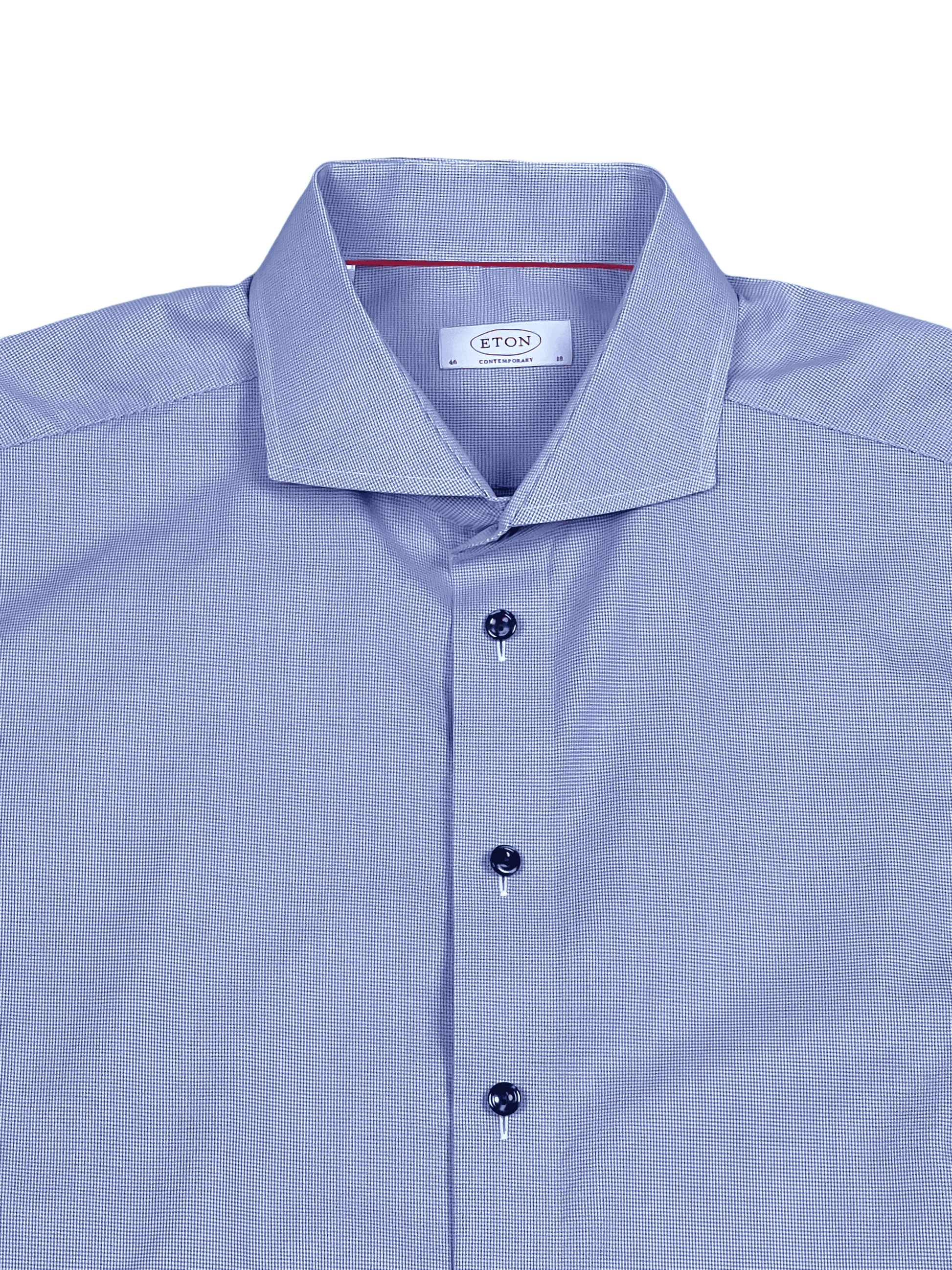 Eton Mid Blue Dress Shirt 18 / 46 - Genuine Design Luxury Consignment for Men. New & Pre-Owned Clothing, Shoes, & Accessories. Calgary, Canada