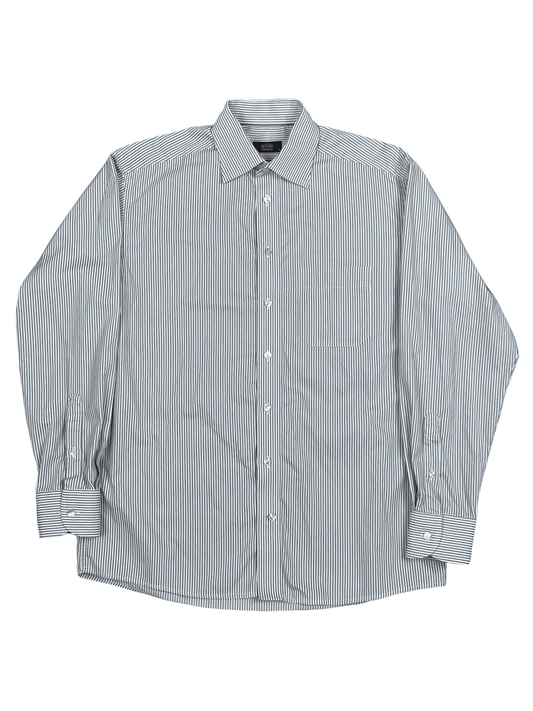 Eton Grey Striped Dress Shirt 16.5 / 42- Genuine Design Luxury Consignment for Men. New & Pre-Owned Clothing, Shoes, & Accessories. Calgary, Canada