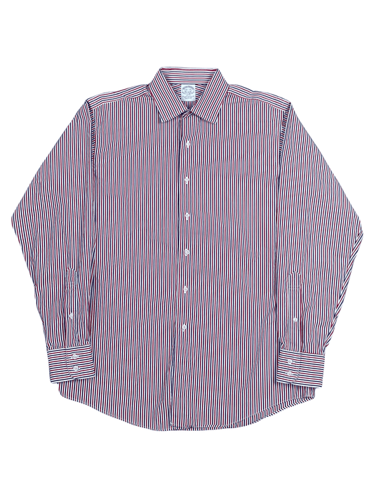 Brooks Brothers Red and Blue Striped Shirt 16 - Genuine Design Luxury Consignment for Men. New & Pre-Owned Clothing, Shoes, & Accessories. Calgary, Canada