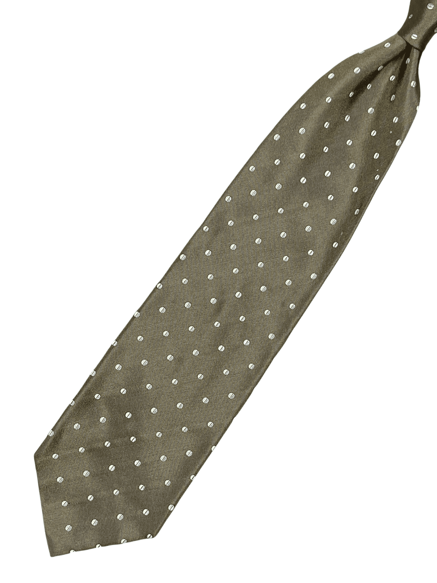 Armani Collezioni Brown Polka Dot Silk Tie — Genuine Design Luxury Consignment for Men. New & Pre-Owned Clothing, Shoes, & Accessories. Calgary, Canada