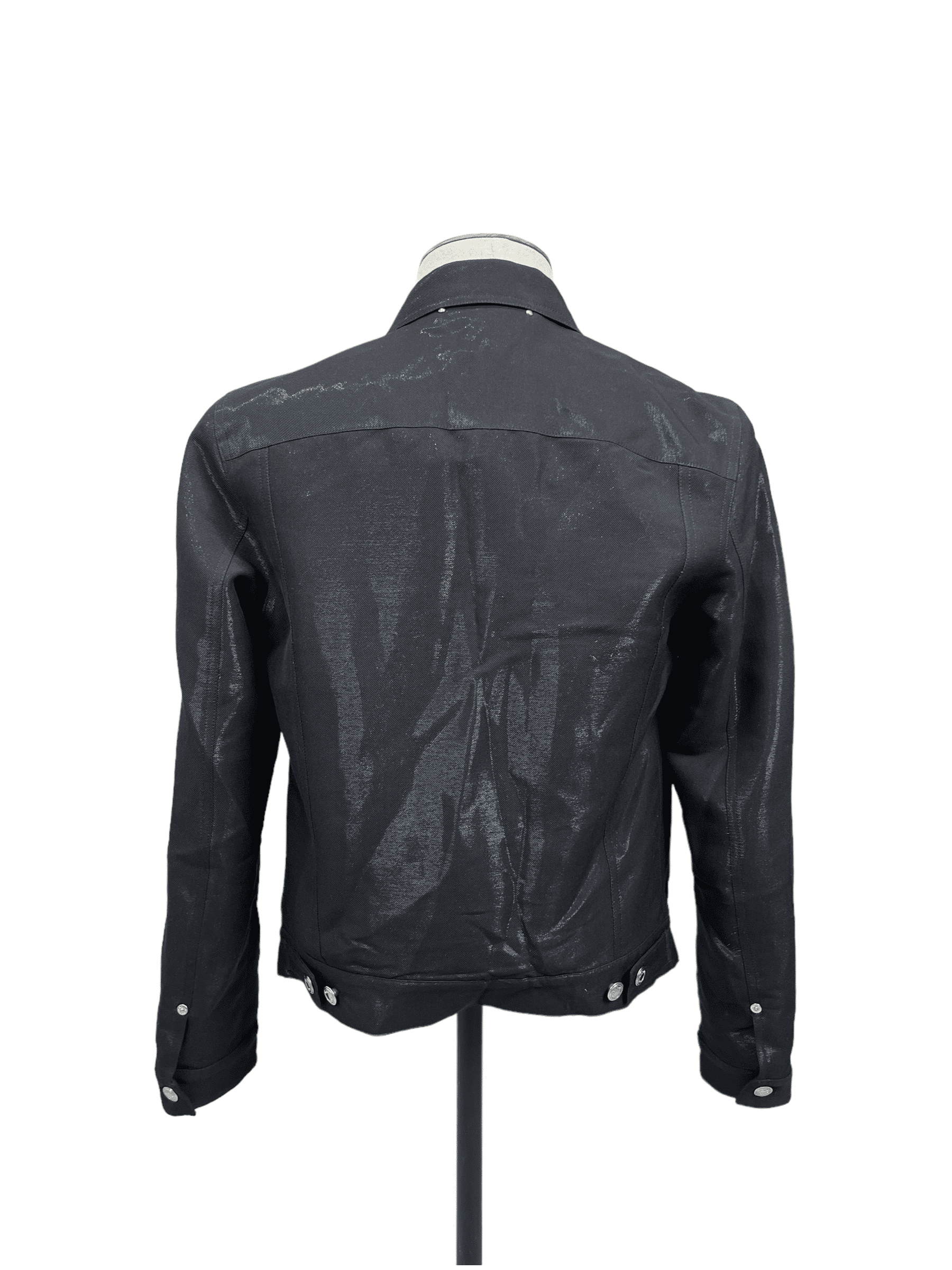 Paul Smith Black Trucker Jacket with Patterned Inner Lining  - Genuine Design Luxury Consignment for Men. New & Pre-Owned Clothing, Shoes, & Accessories. Calgary, Canada