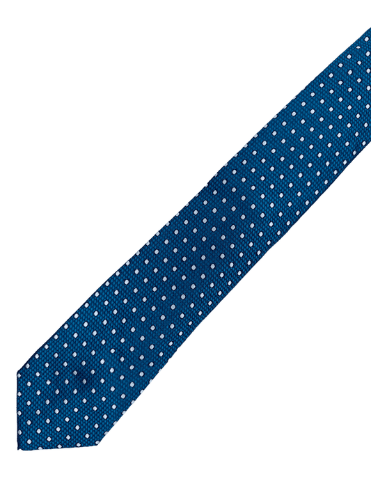 Tom Ford Teal Blue Polka Dot Silk Tie - Genuine Design luxury consignment Calgary, Alberta, Canada New & pre-owned clothing, shoes, accessories.