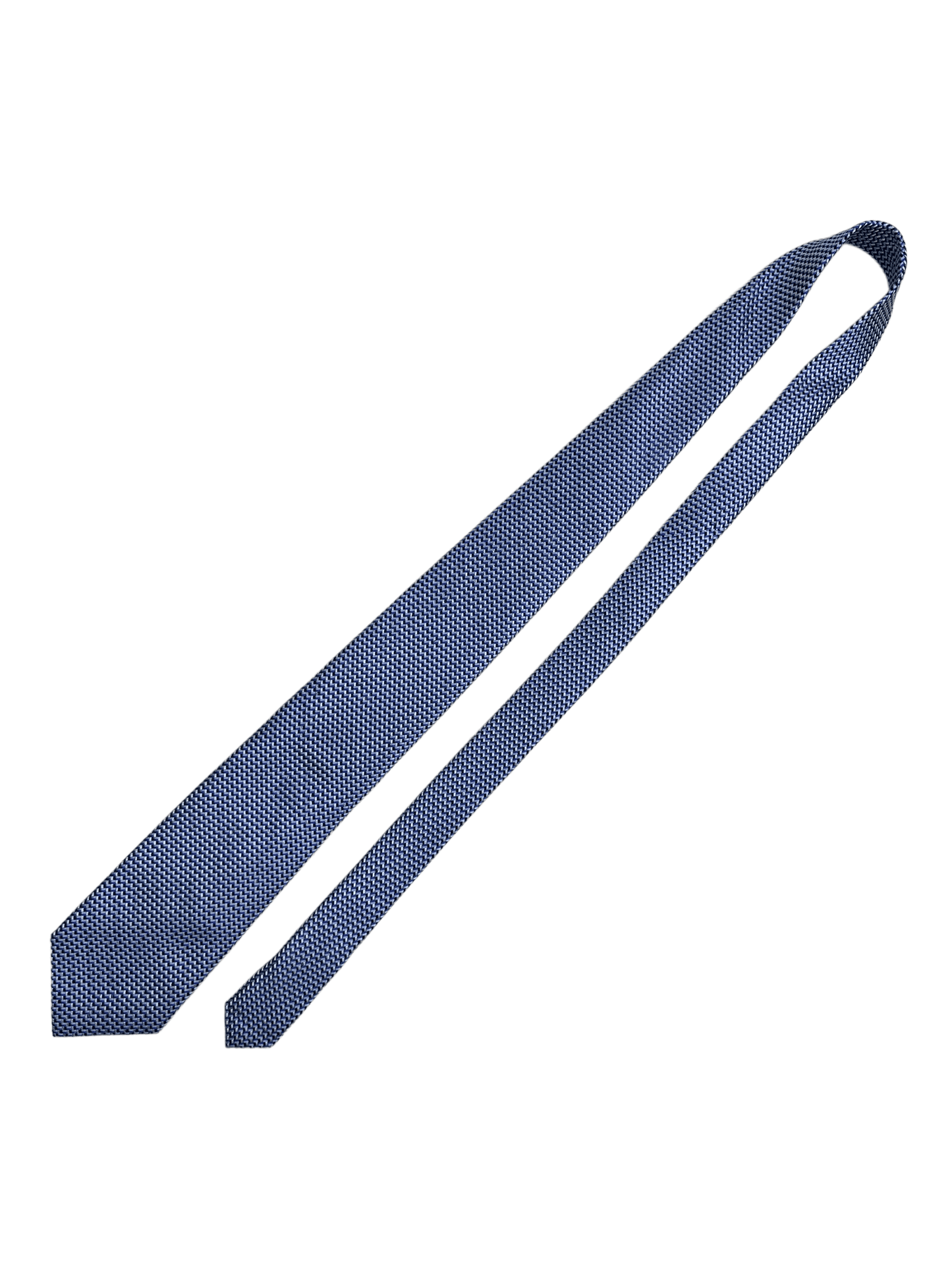 Tom Ford Blue Chevron Silk Tie - Genuine Design luxury consignment Calgary, Alberta, Canada New & pre-owned clothing, shoes, accessories.
