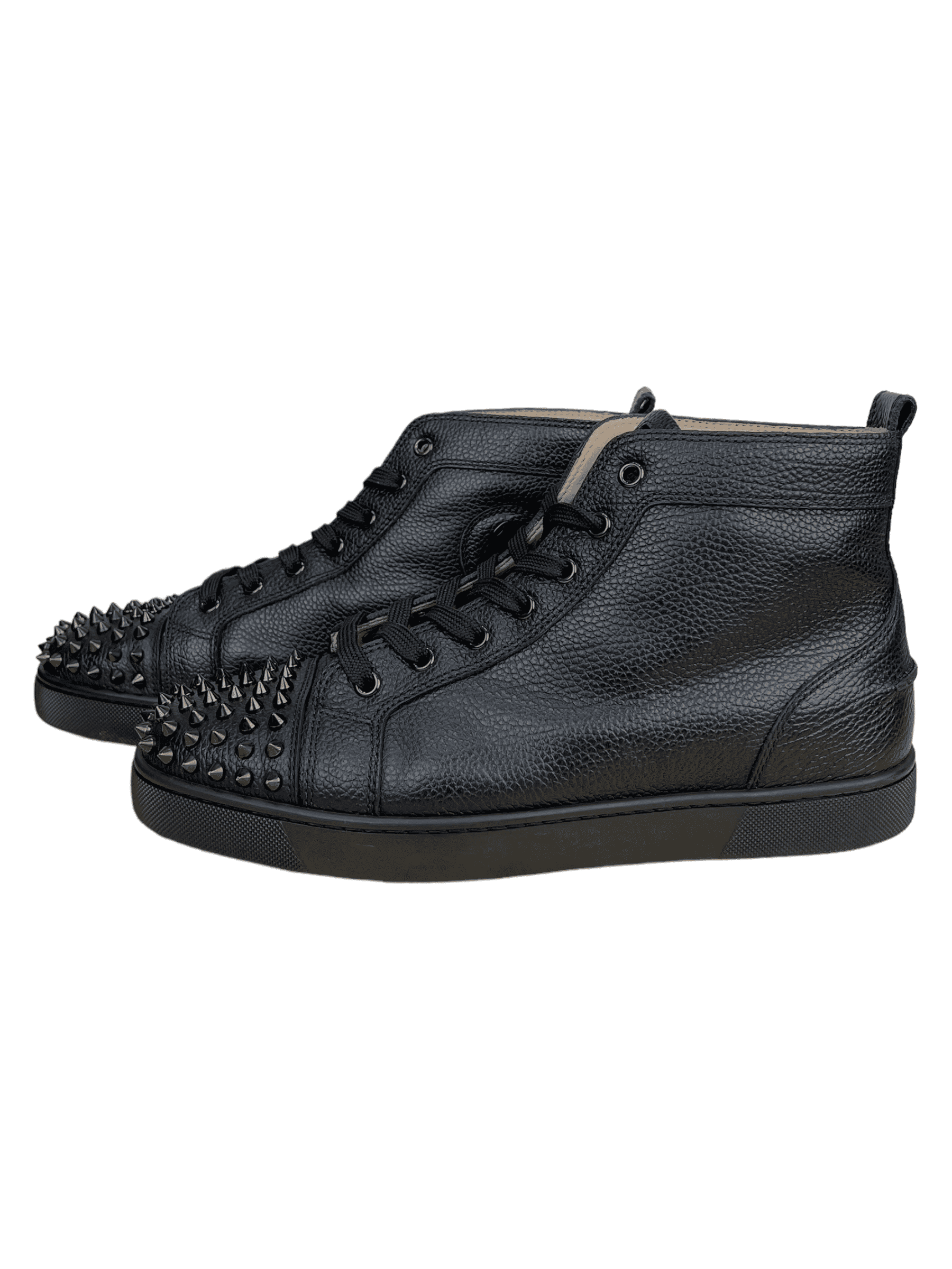 Louboutin black 2025 sneakers with spikes